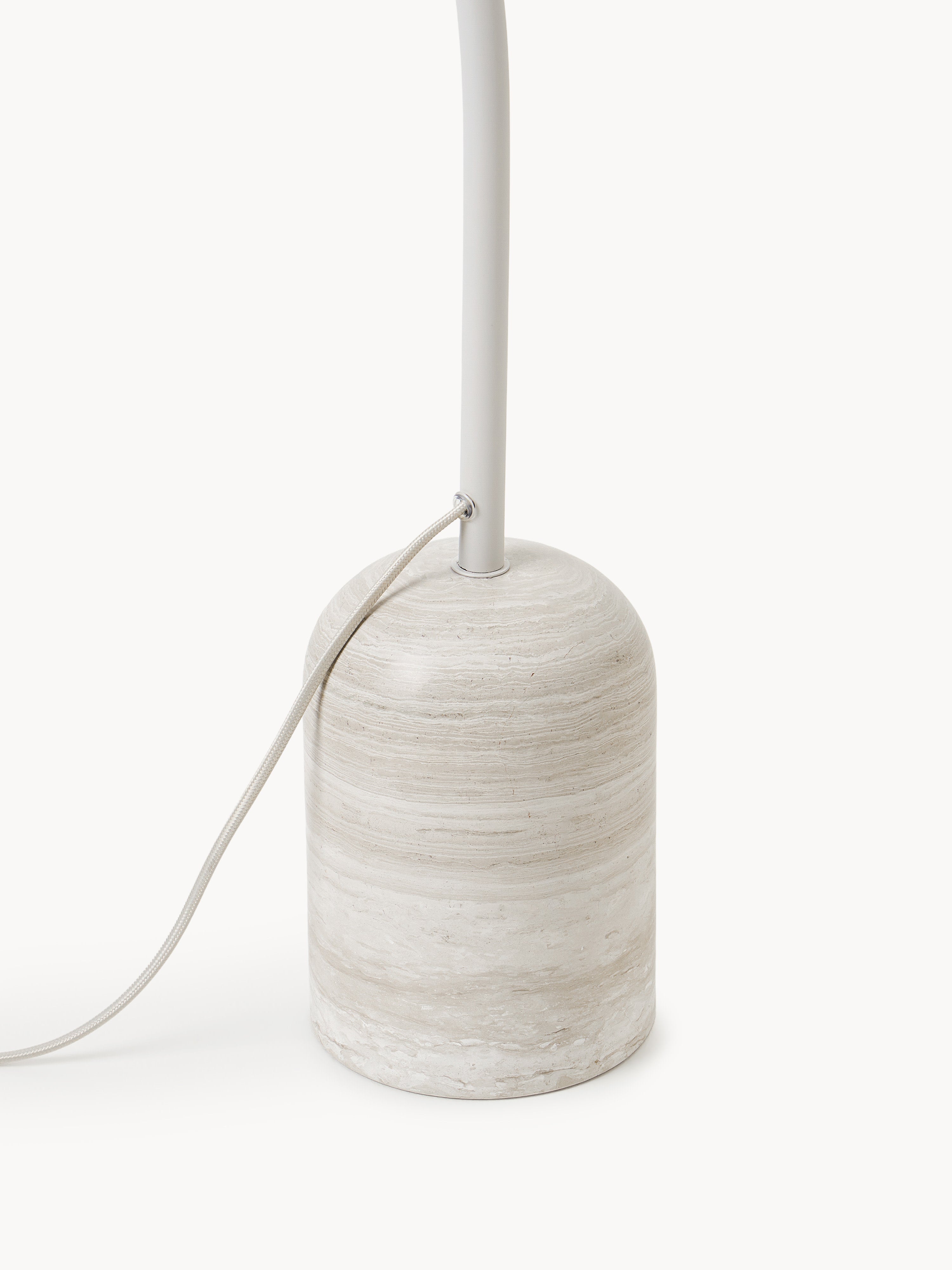Lampadaire avec pied en marbre Akseli - Beige, marbre