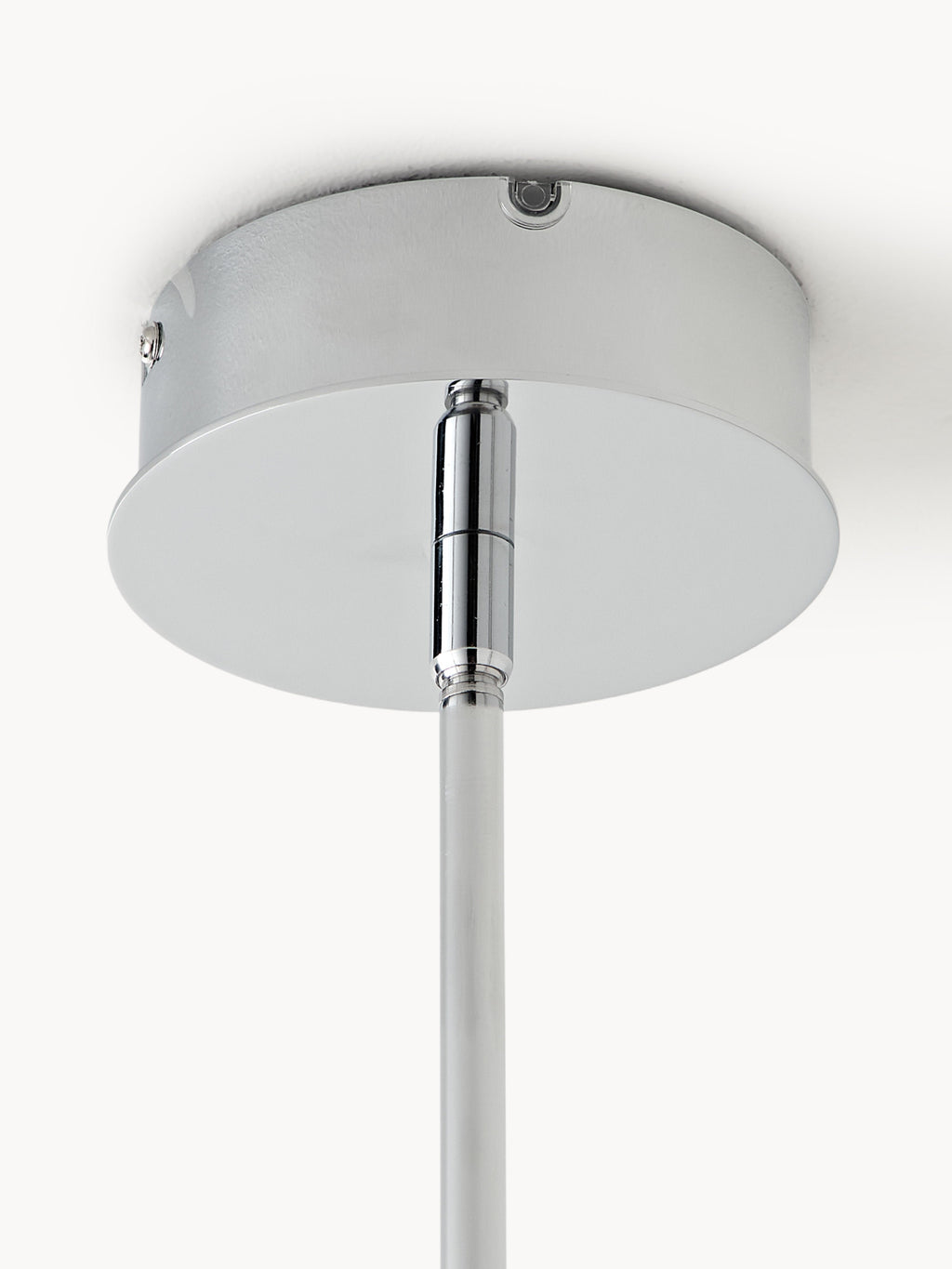 Suspension en verre cannelé - Argenté, transparent