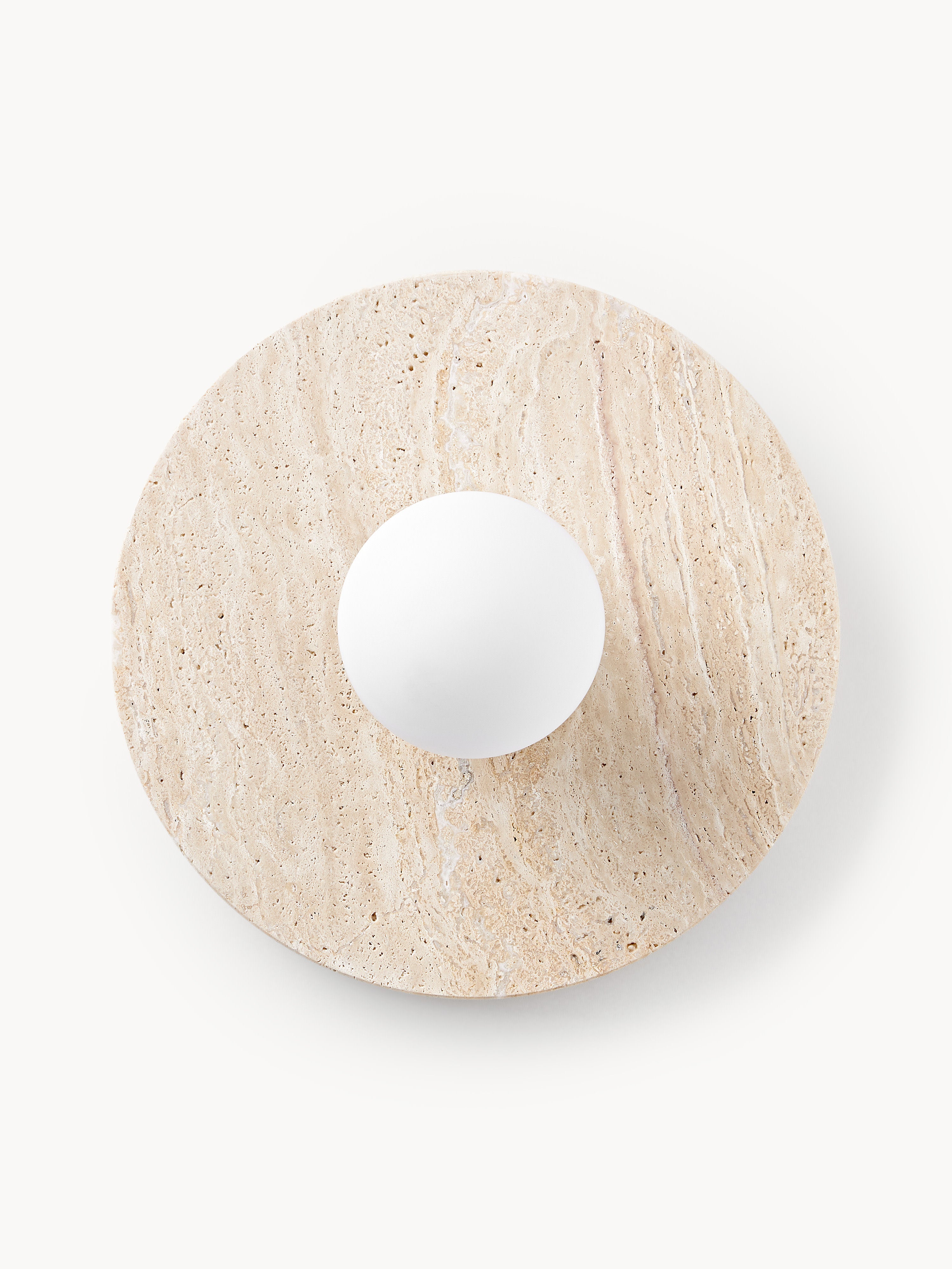 Applique murale/plafonnier en travertin Alto - Travertin beige clair