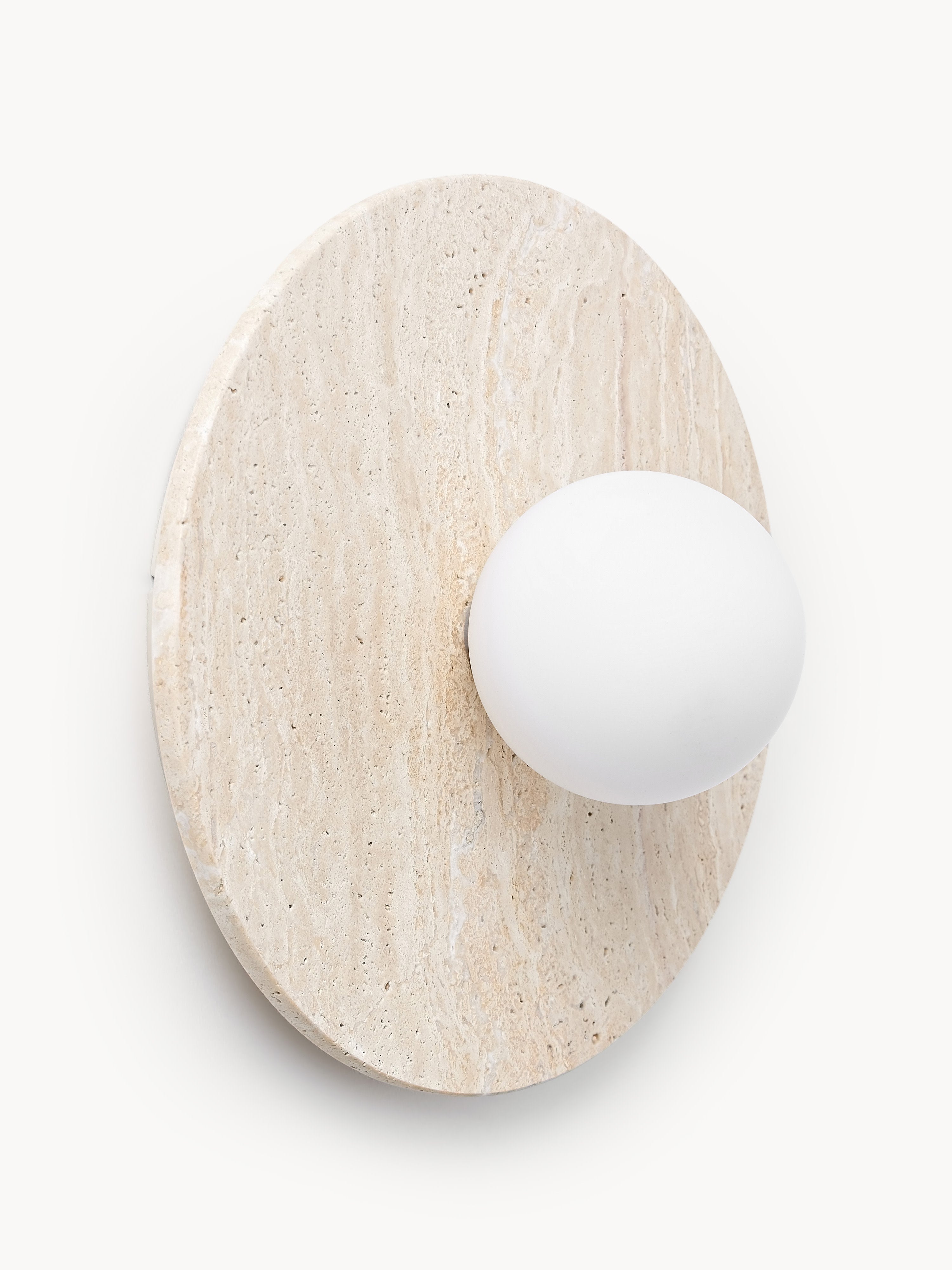 Applique murale/plafonnier en travertin Alto - Travertin beige clair