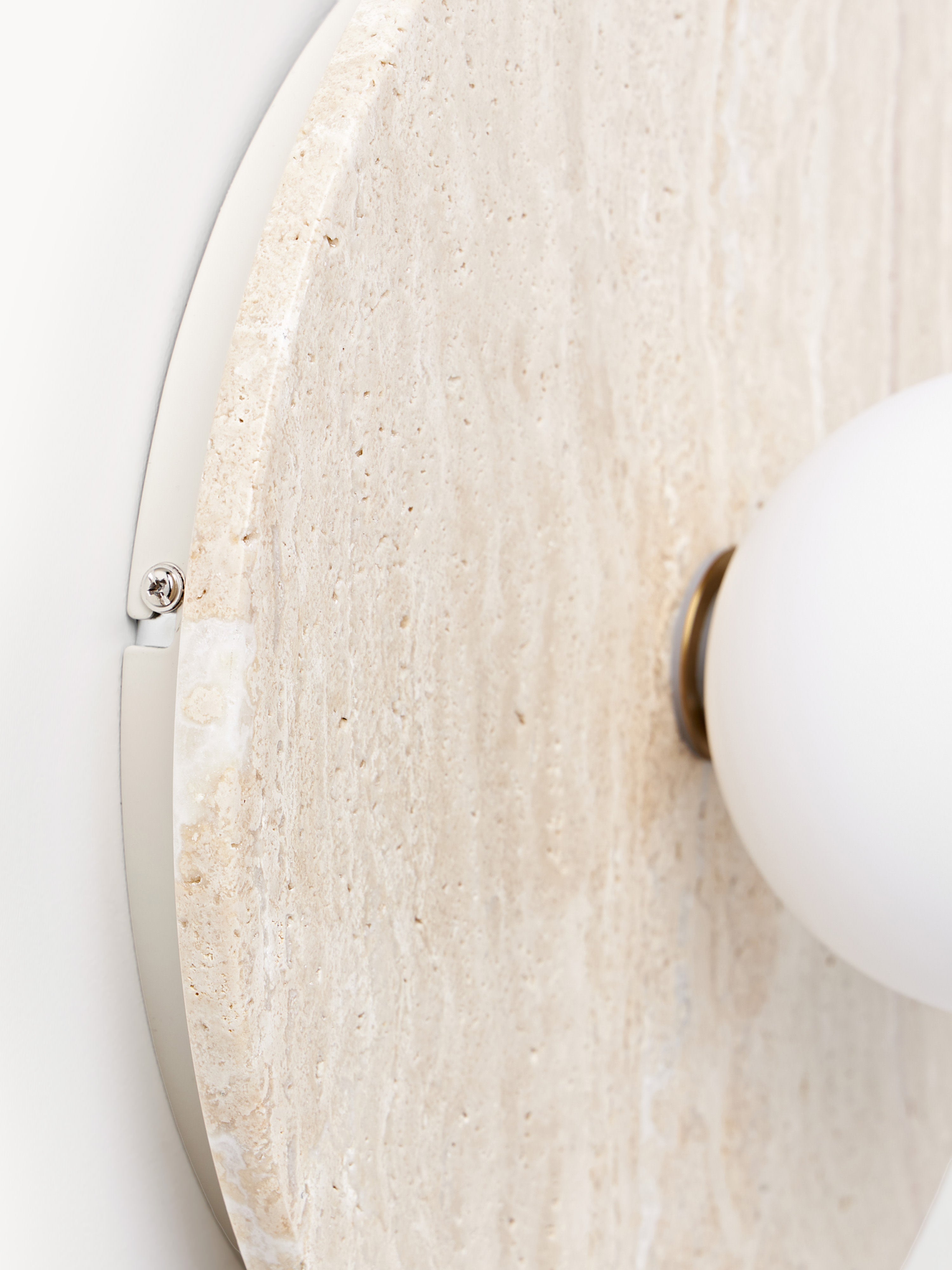 Applique murale/plafonnier en travertin Alto - Travertin beige clair