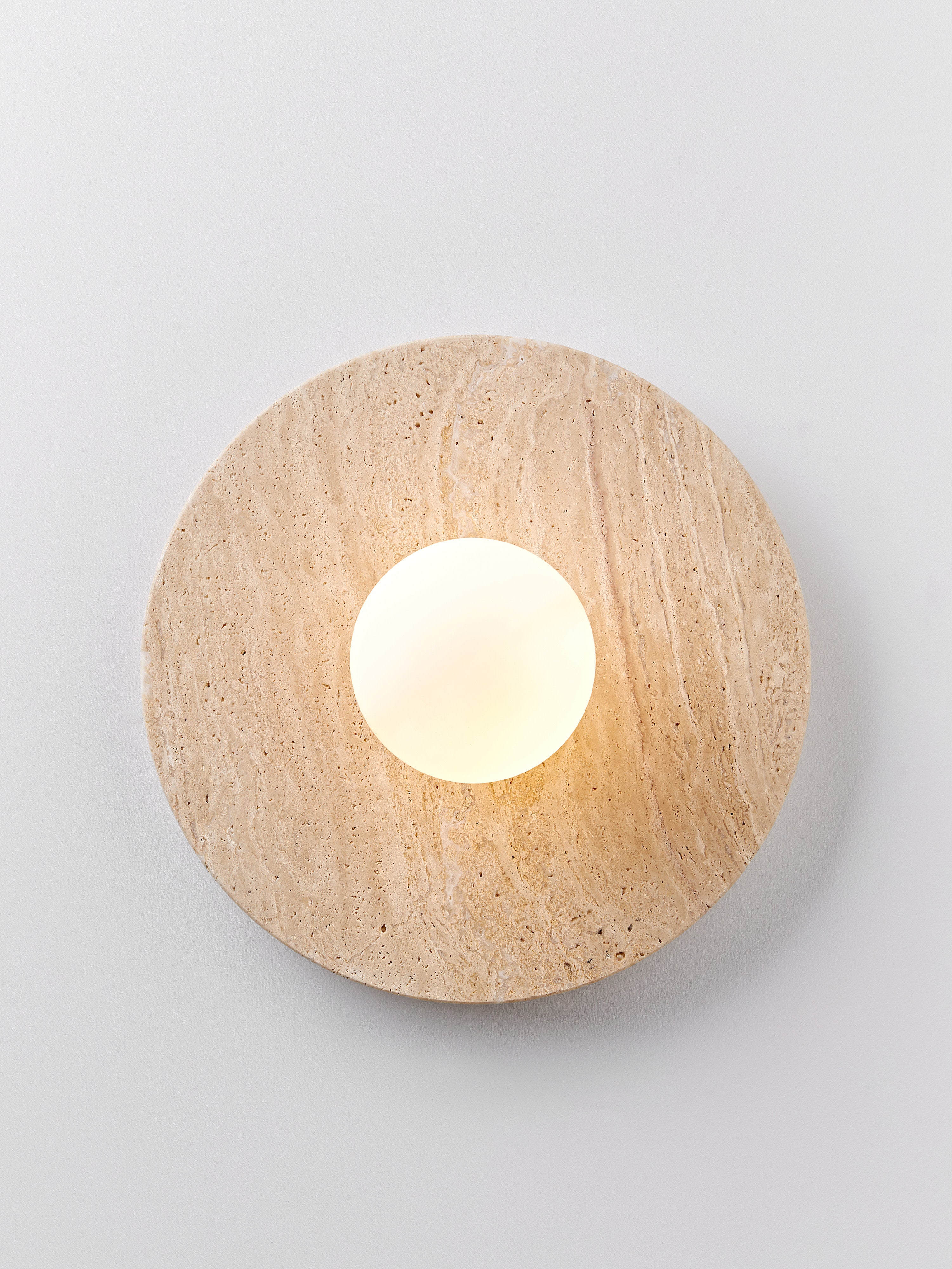 Applique murale/plafonnier en travertin Alto - Travertin beige clair