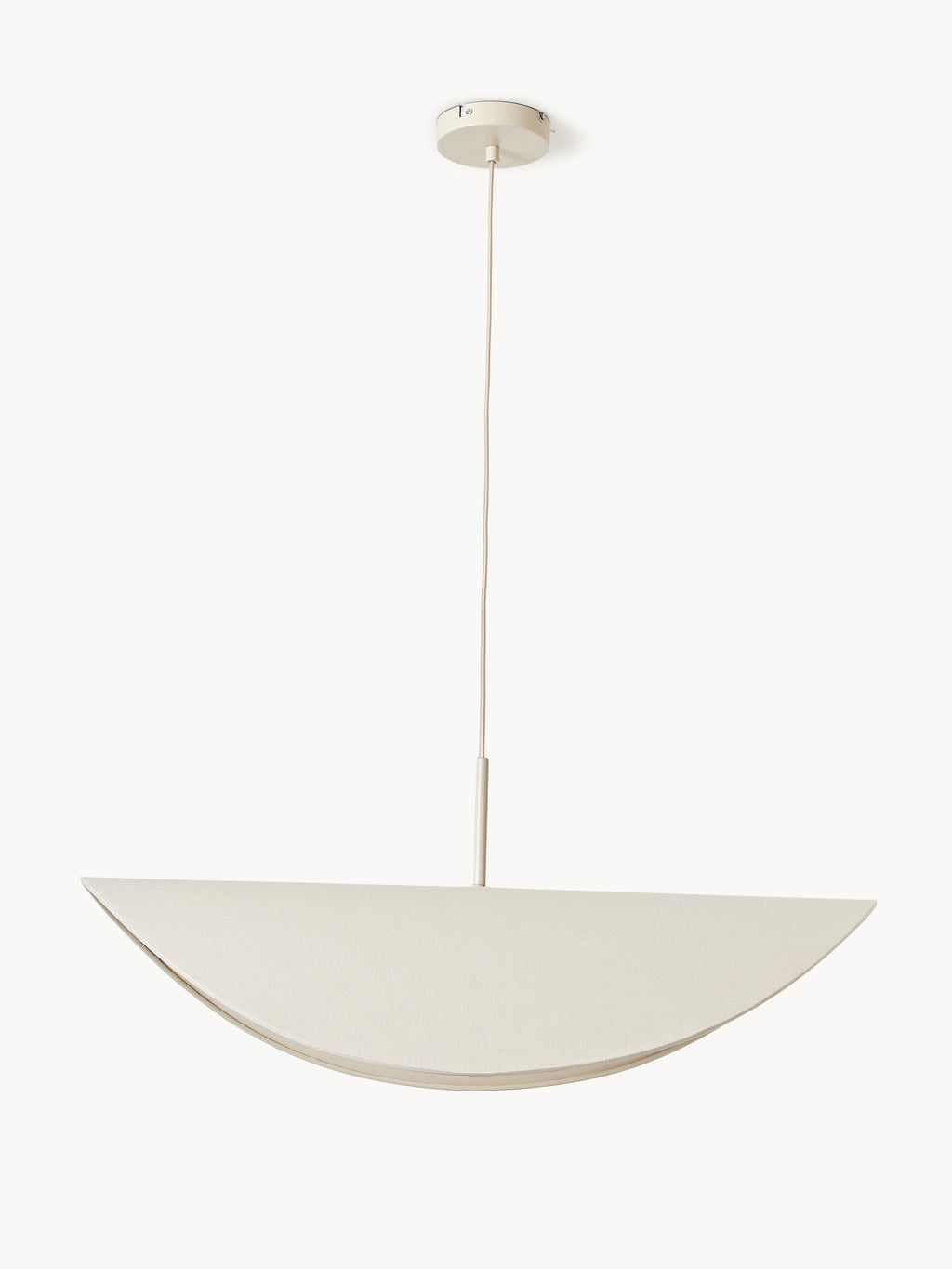 Grande suspension en lin Aadam - Beige clair