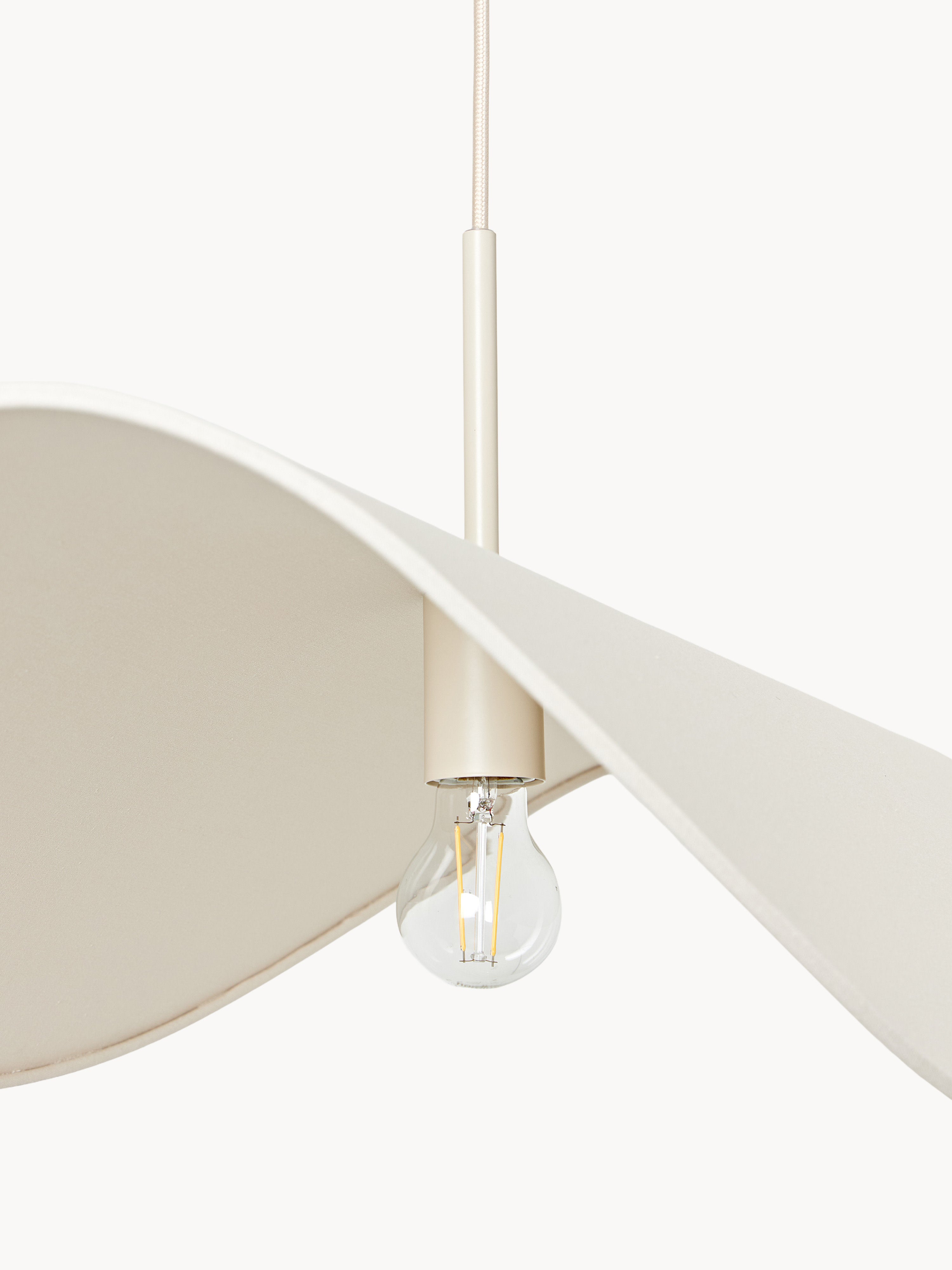 Grande suspension en lin Aadam - Beige clair