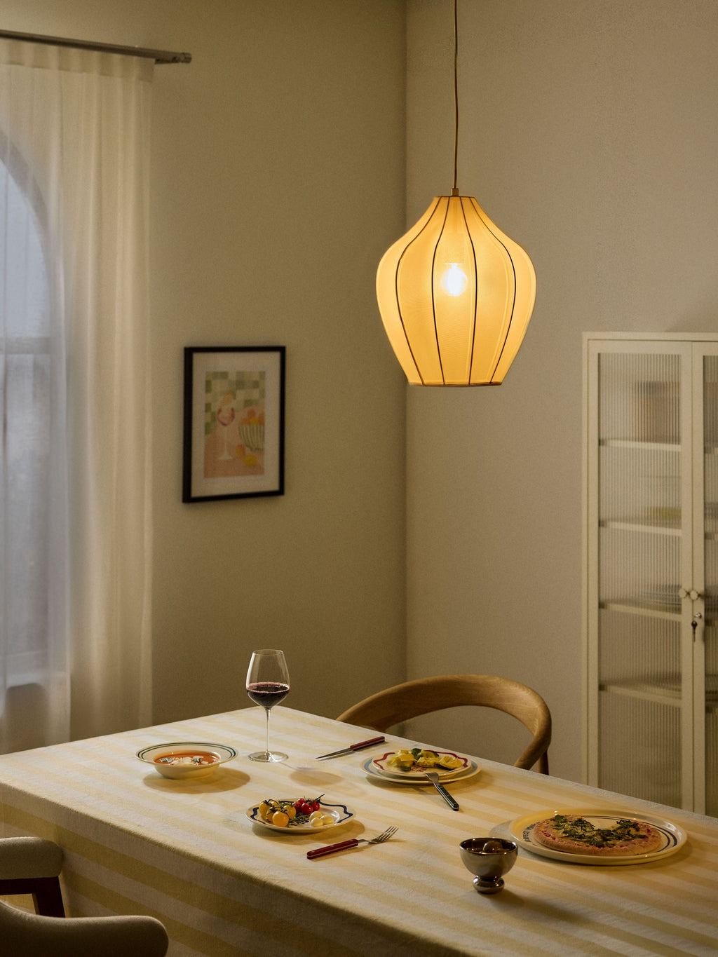 Suspension en tulle Paavo - Jaune ocre