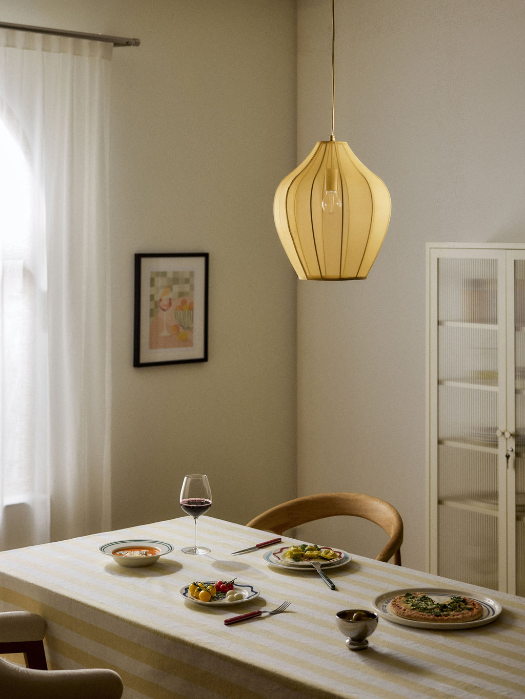 Suspension en tulle Paavo - Jaune ocre