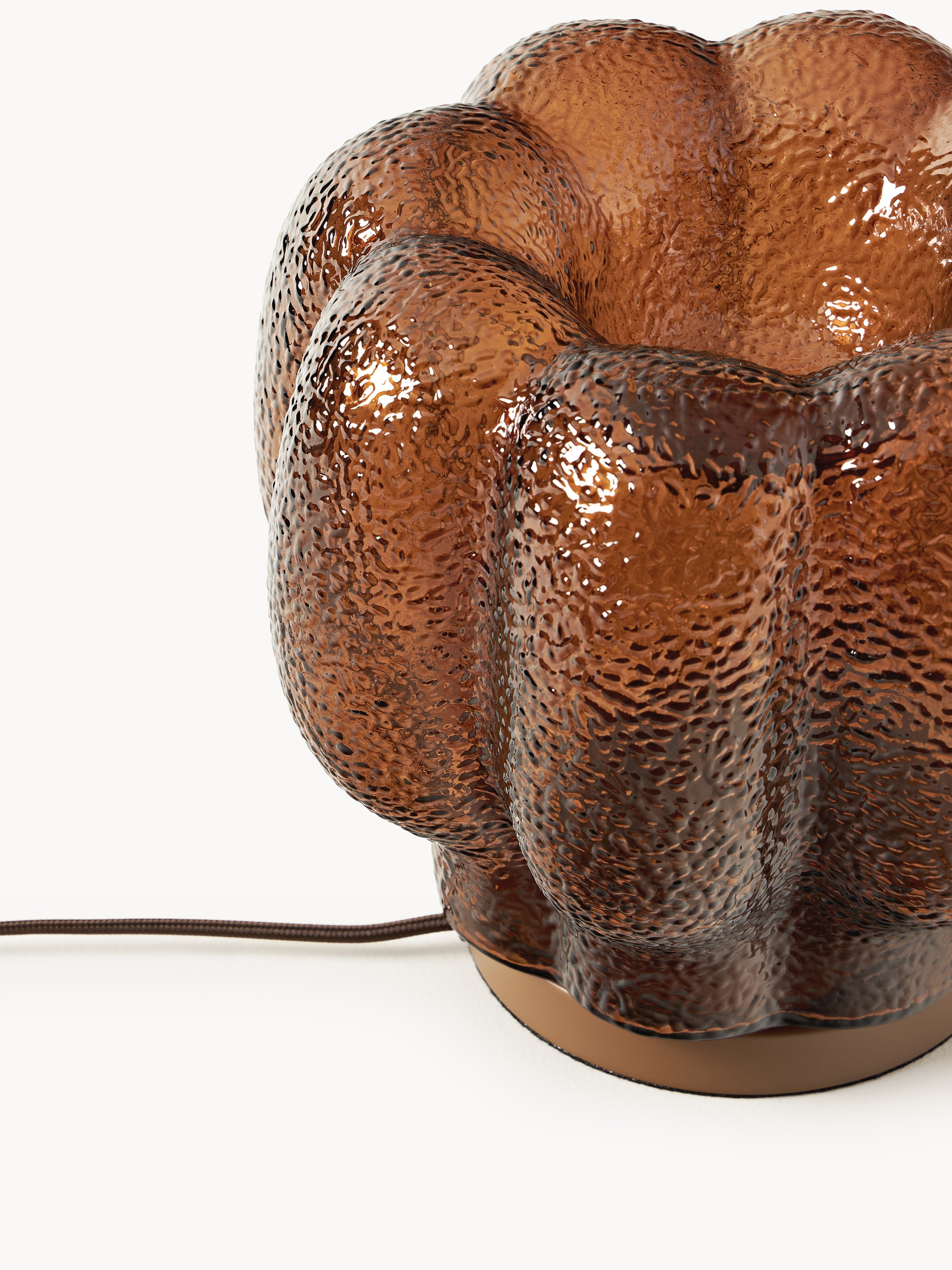 Petite lampe à poser en verre Nor - Marron