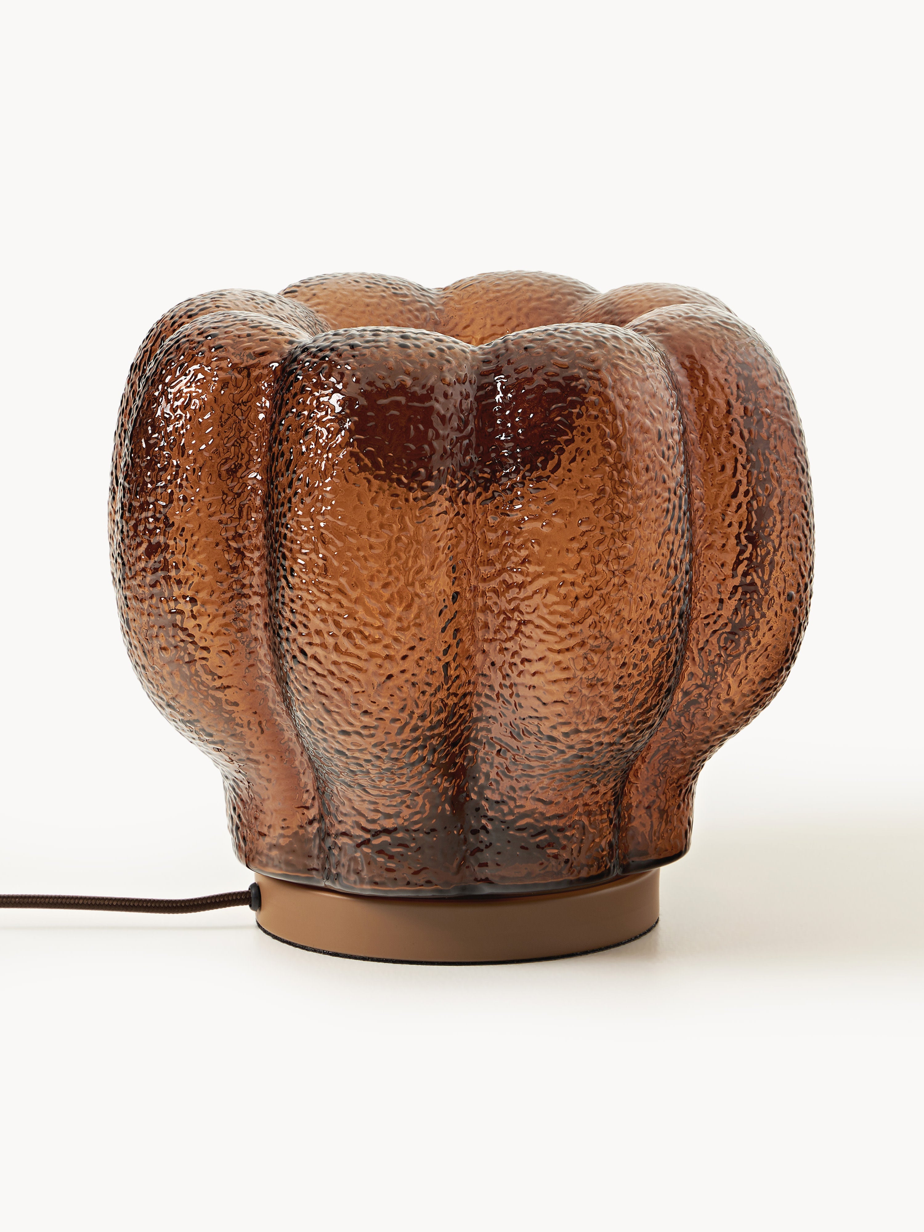 Petite lampe à poser en verre Nor - Marron