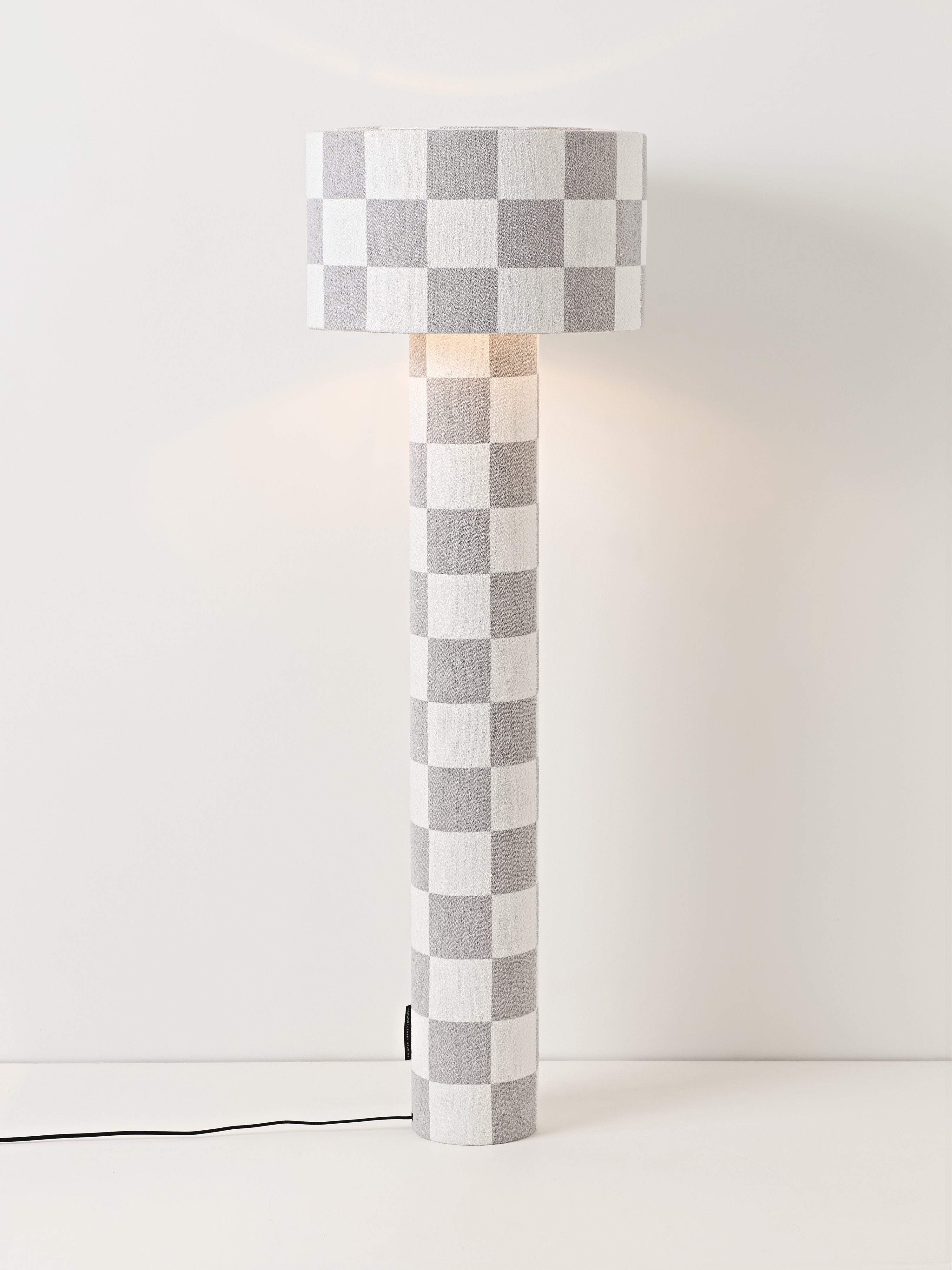 Westwing | Brynn, Lampadaire Pied - Gris clair, blanc