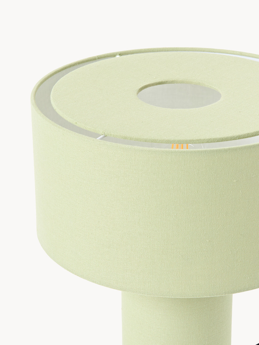 Lampe à poser en lin Tomi - Lin vert clair