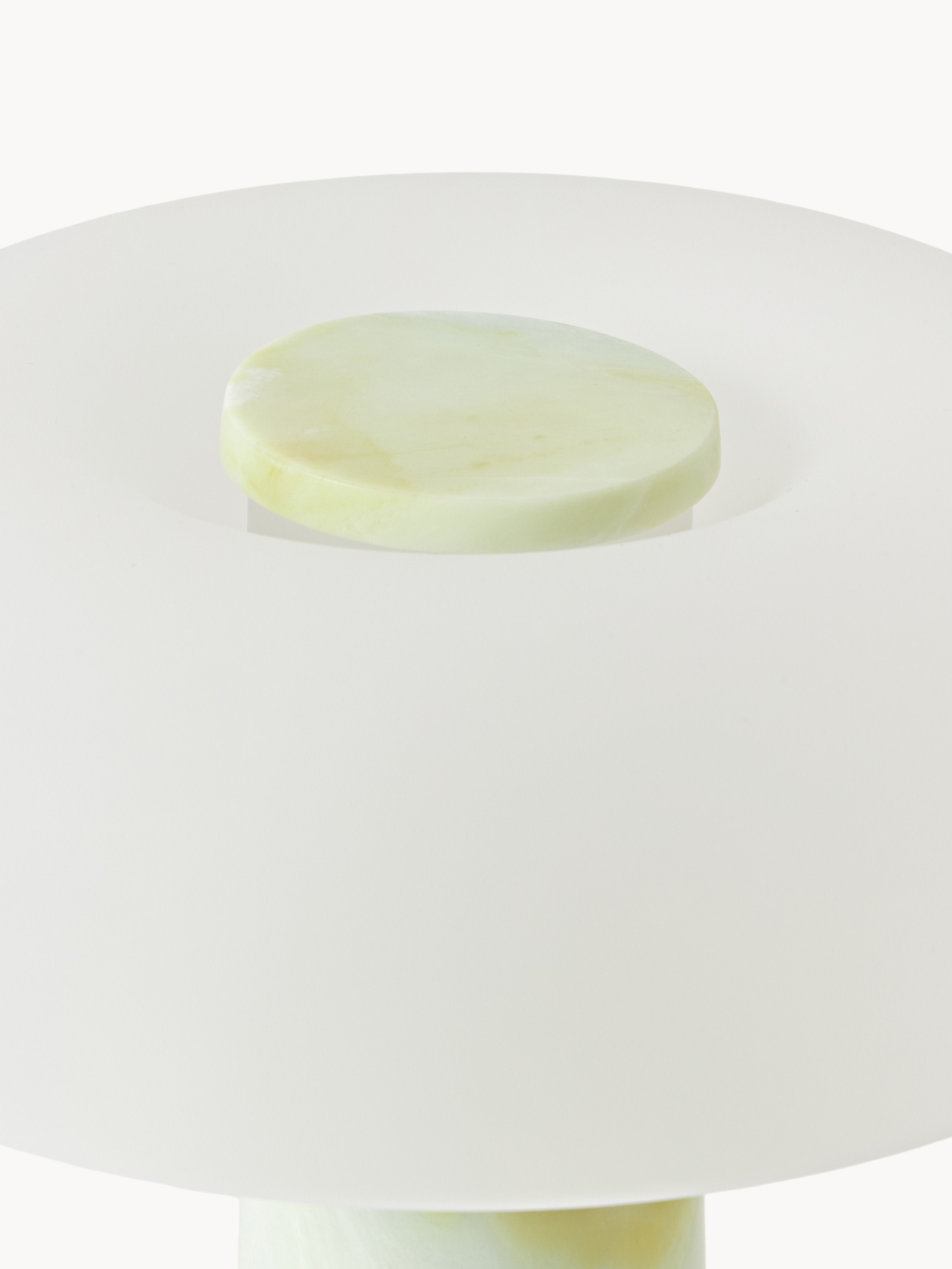 Lampe à poser avec pied en marbre Quinn - Marbre blanc, tons verts