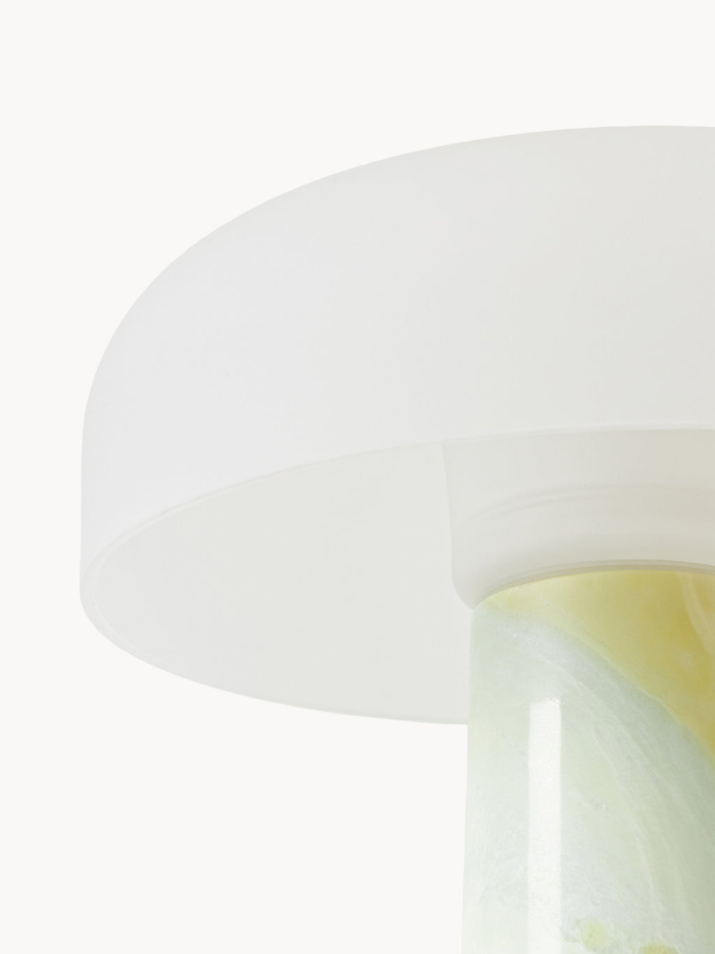 Lampe à poser avec pied en marbre Quinn - Marbre blanc, tons verts