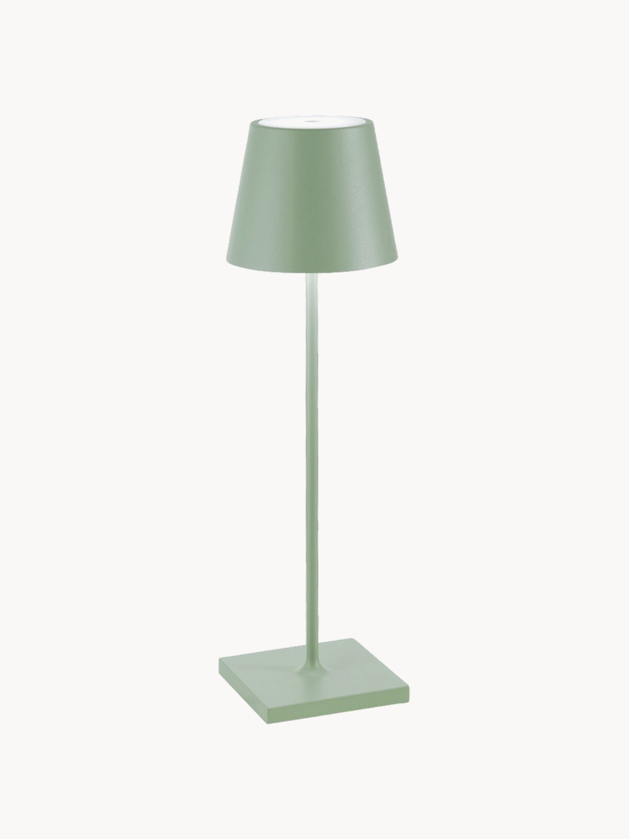 Lampe à poser LED mobile Athos, intensité ajustable - Vert sauge, mat