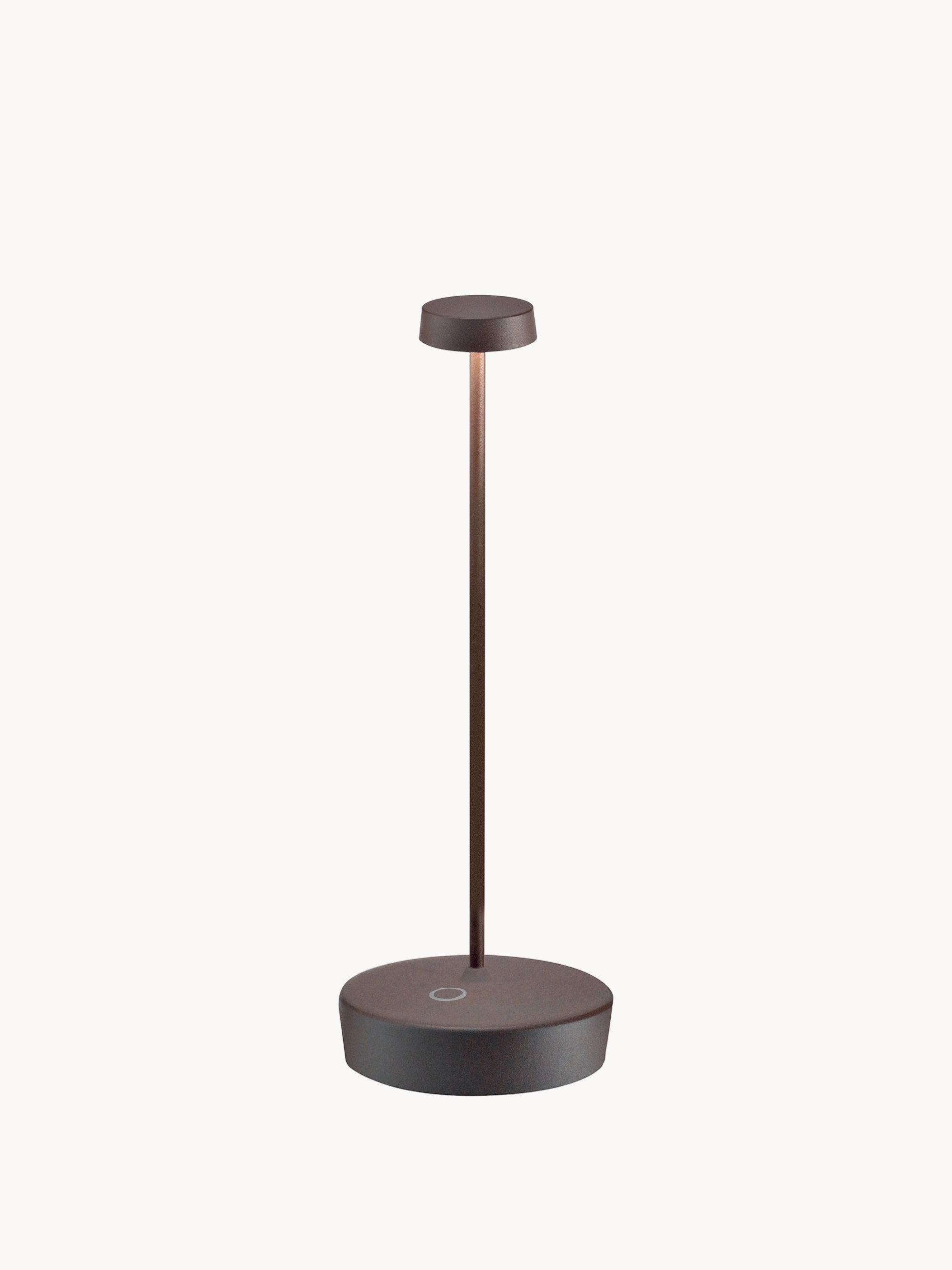 Petite lampe à poser LED mobile Oluf, intensité ajustable - Brun foncé, mat