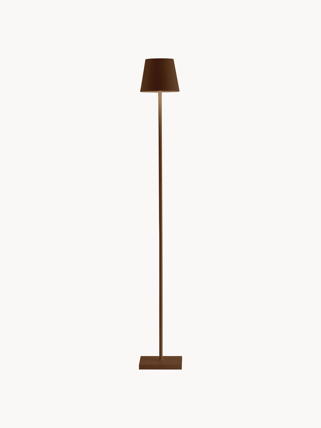 Petit lampadaire LED à intensité variable Athos, hauteur réglable - Brun foncé, mat