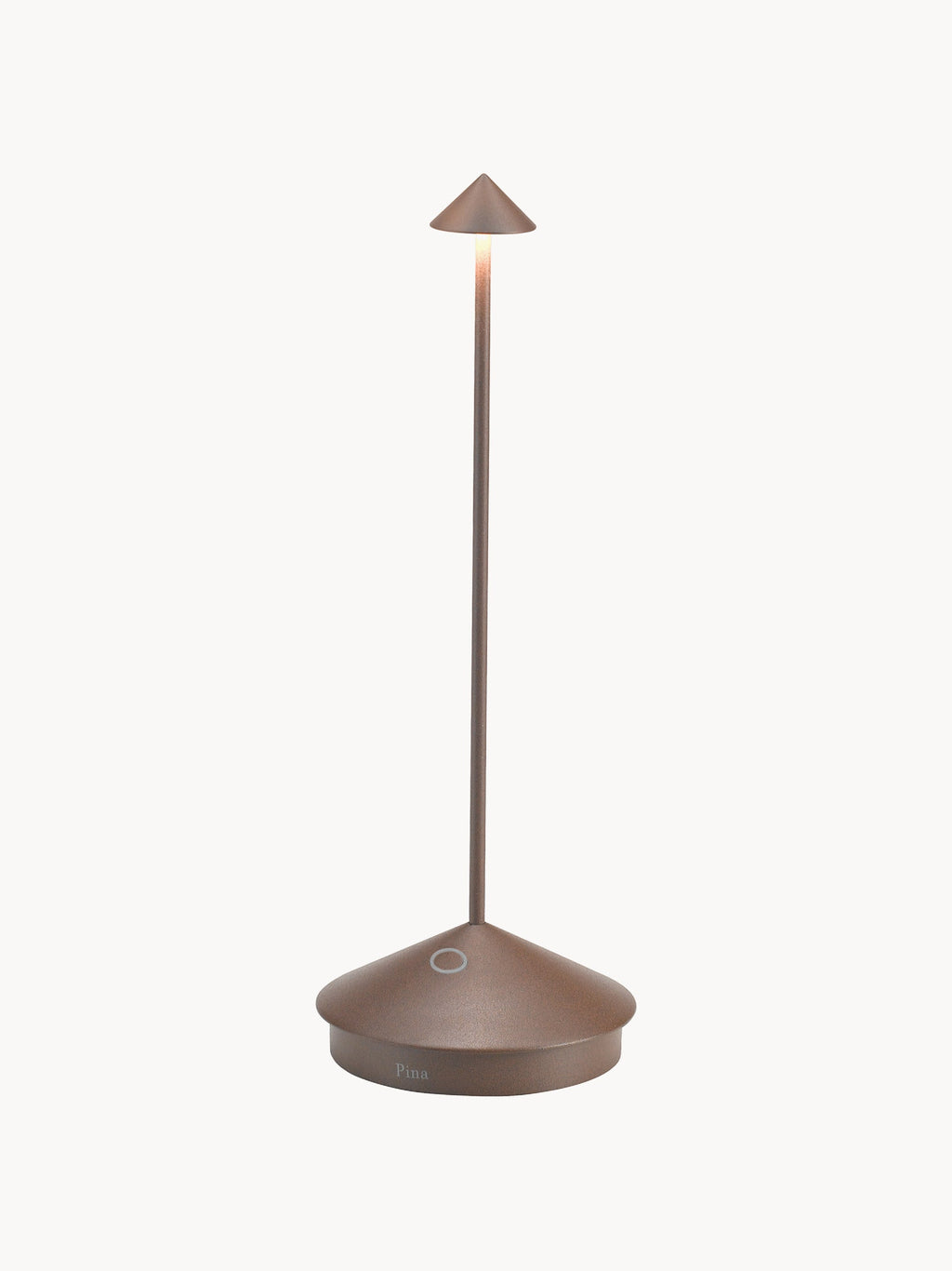 Petite lampe à poser LED portable Hallvard, intensité lumineuse variable - Brun foncé, mat