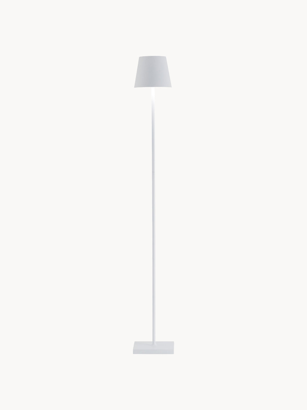 Petit lampadaire LED à intensité variable Athos, hauteur réglable - Blanc mat