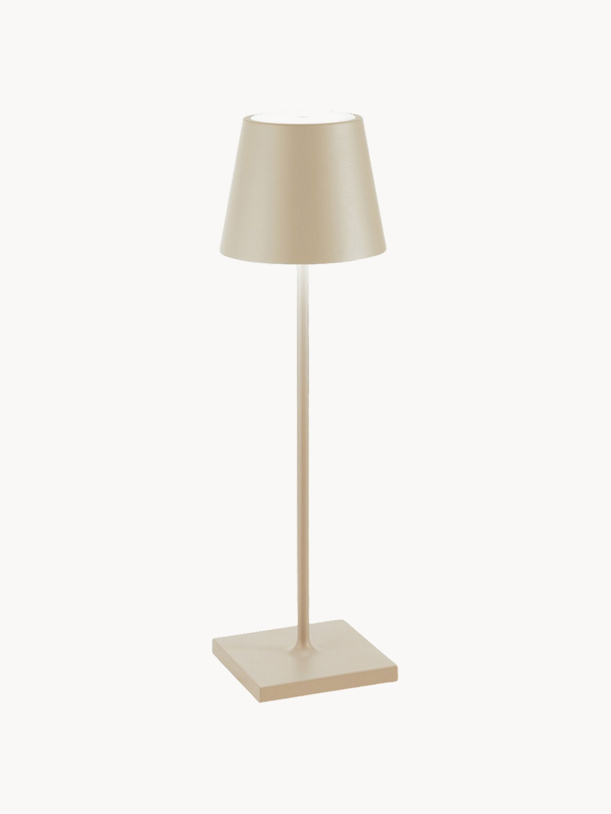 Lampe à poser LED mobile Athos, intensité ajustable - Beige clair, mat