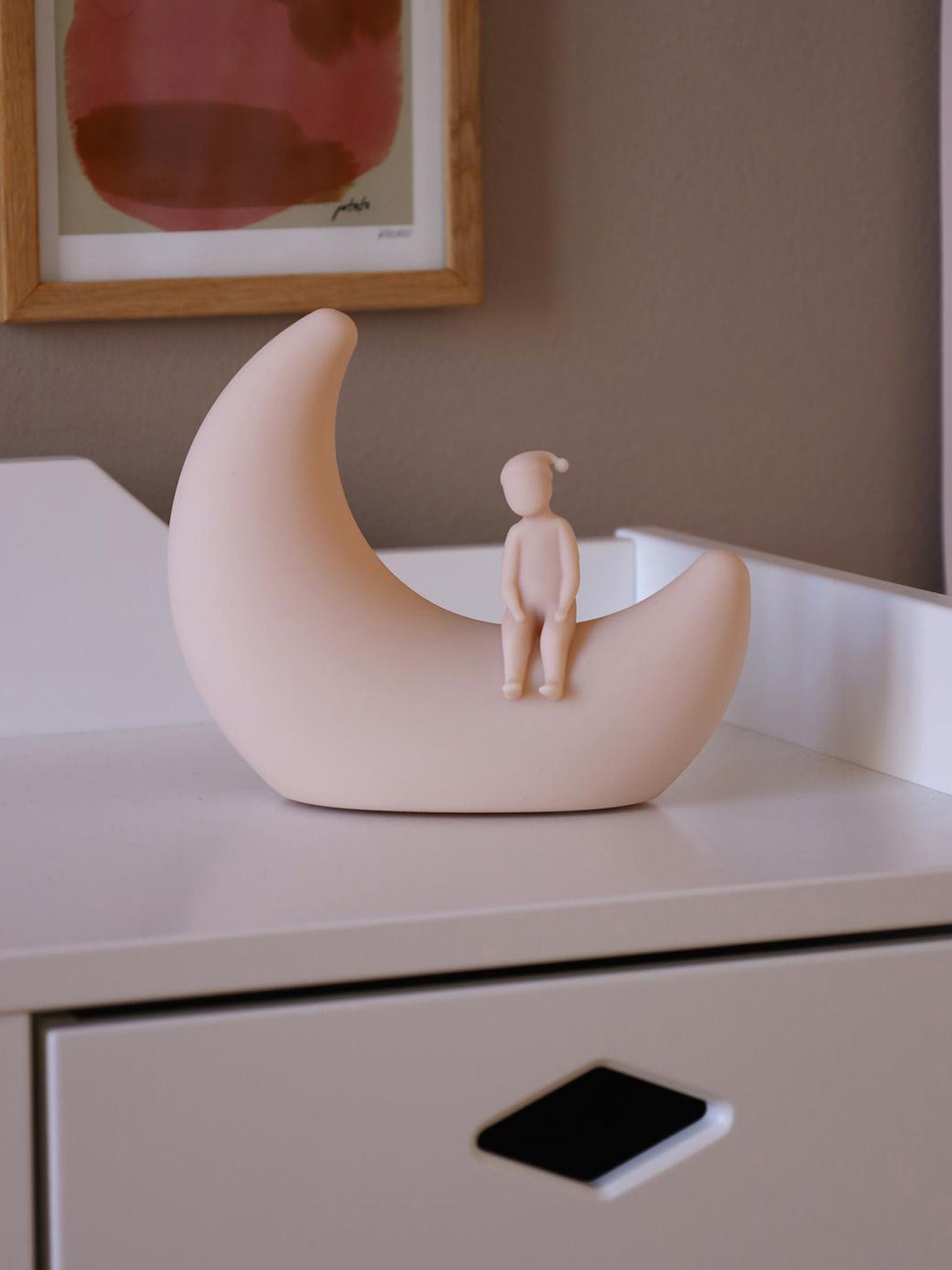 Petite lampe LED mobile avec changement de couleur Aghi - Pêche