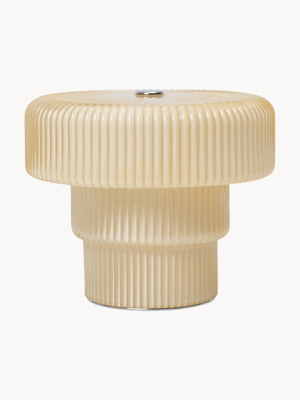 Lampe à poser LED portable soufflée bouche Jorund, intensité lumineuse variable - Champagne