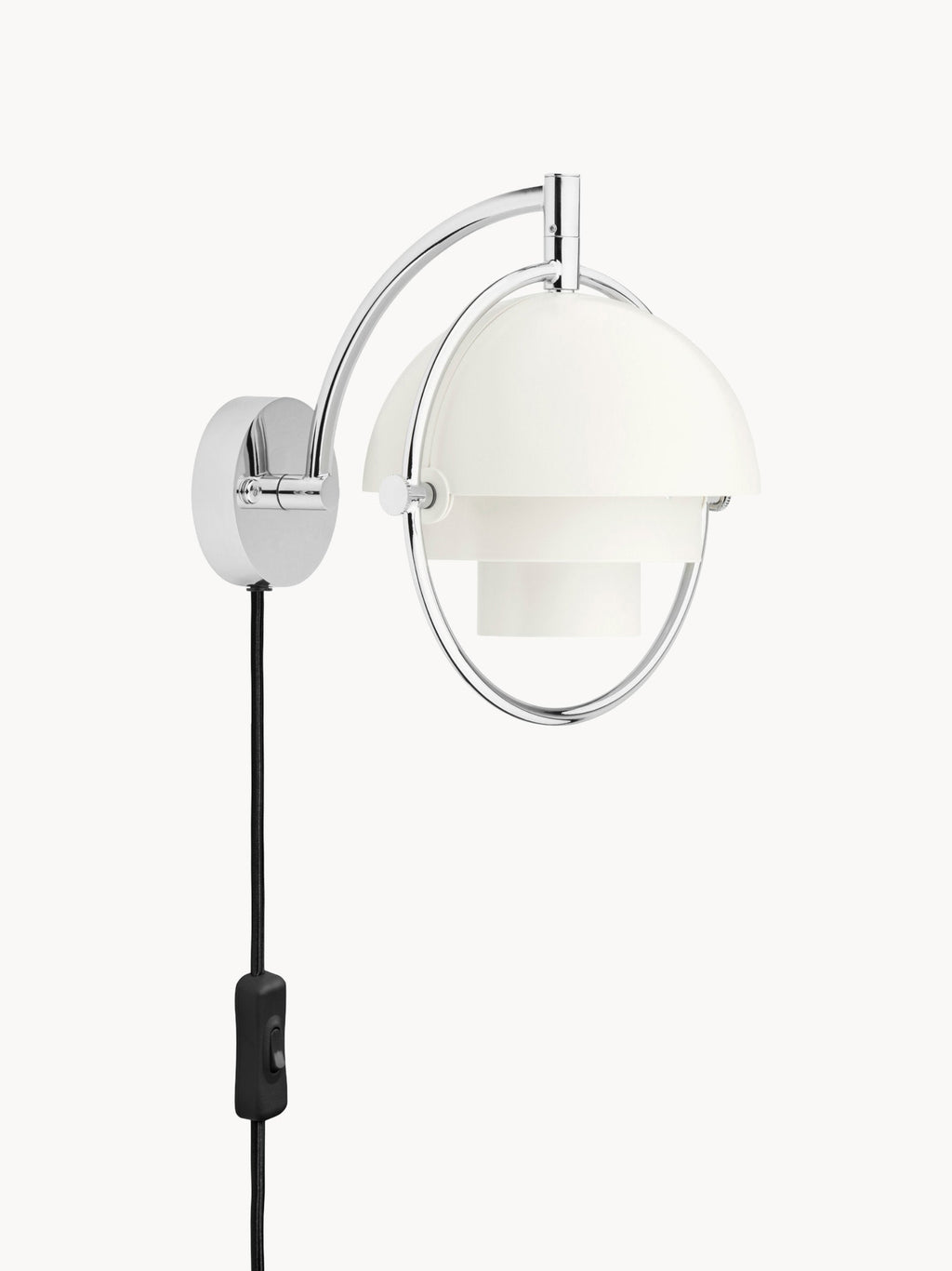 Applique murale à brancher Egil - Blanc, argenté