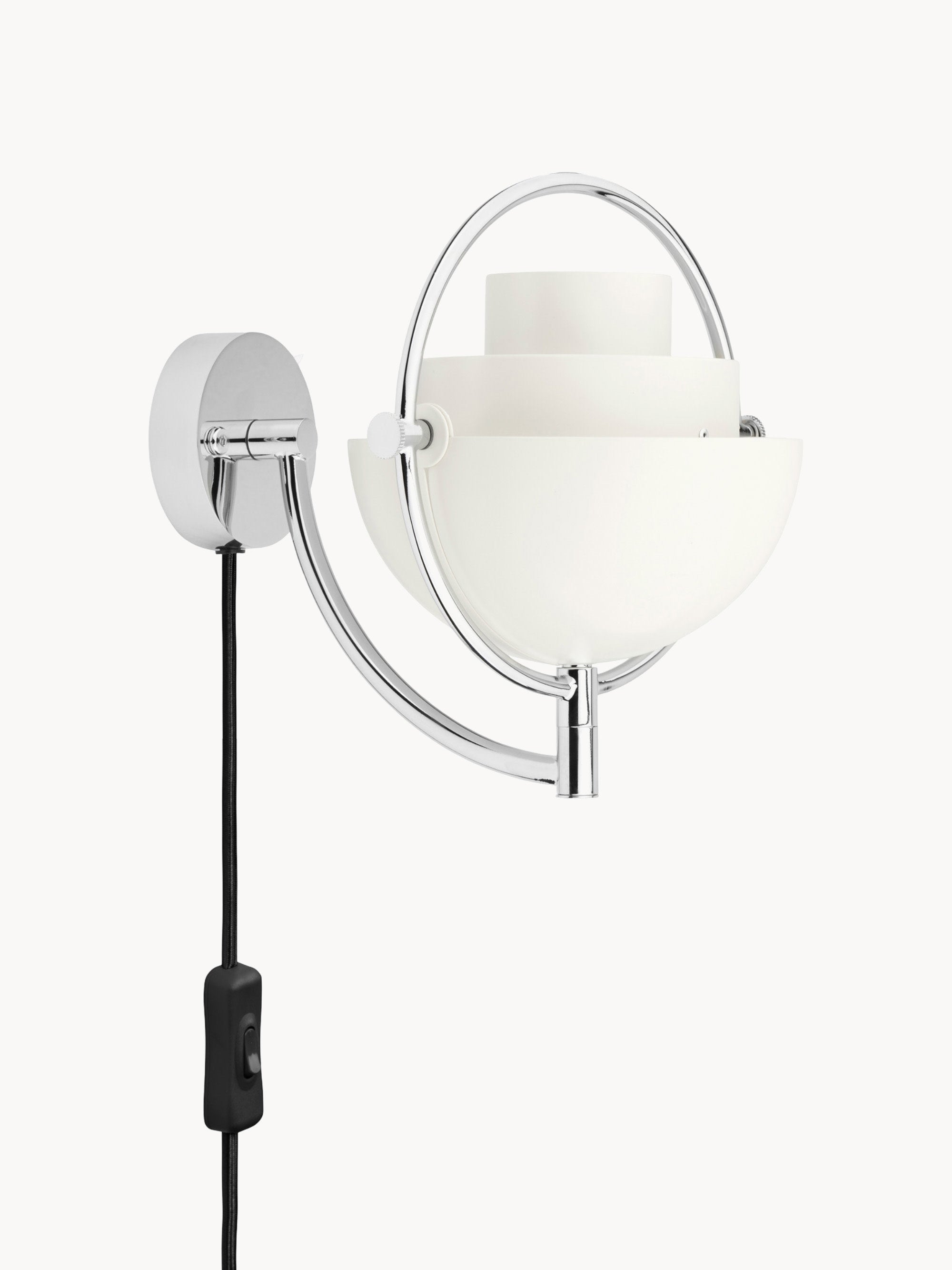 Applique murale à brancher Egil - Blanc, argenté