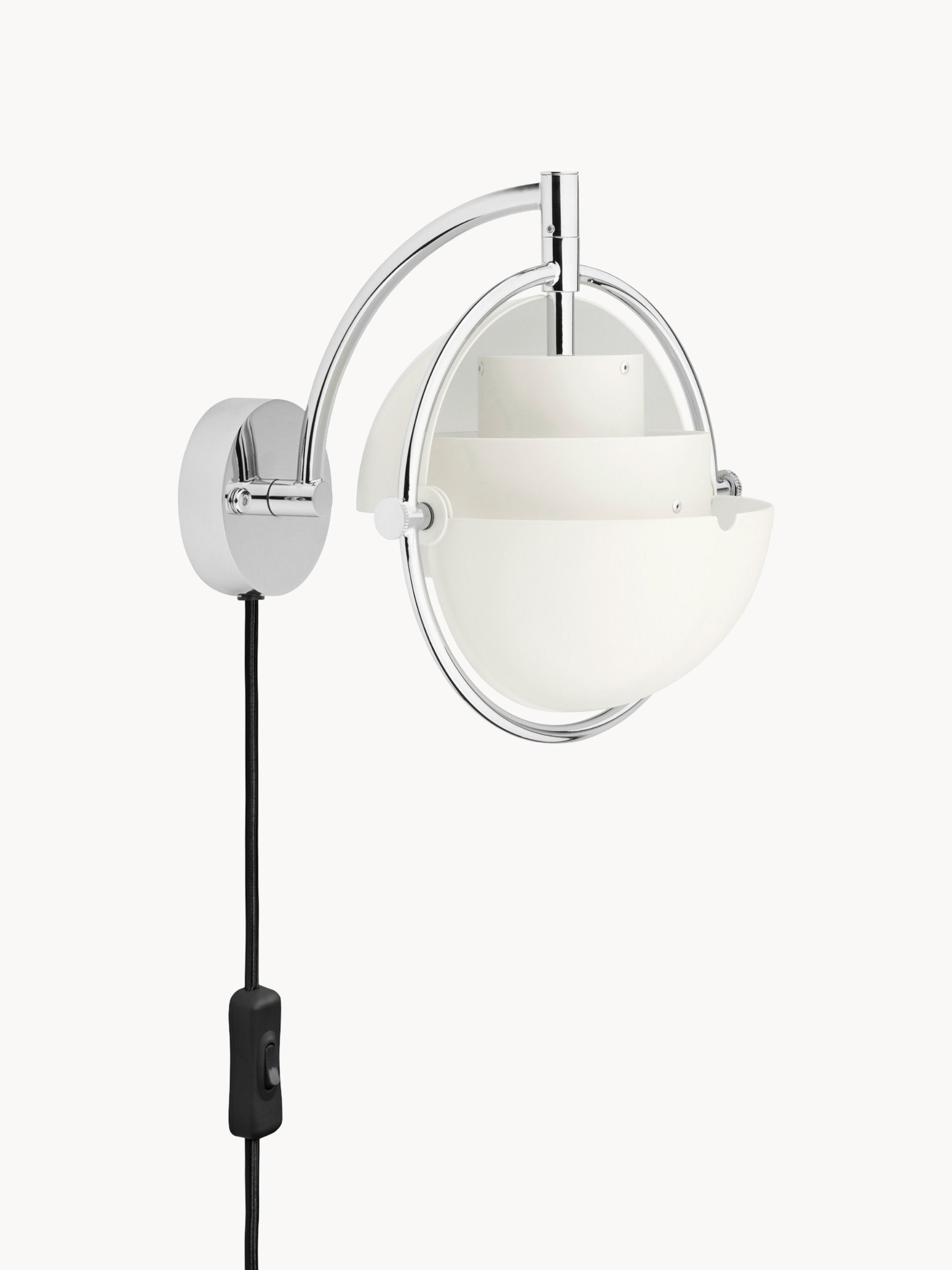 Applique murale à brancher Egil - Blanc, argenté