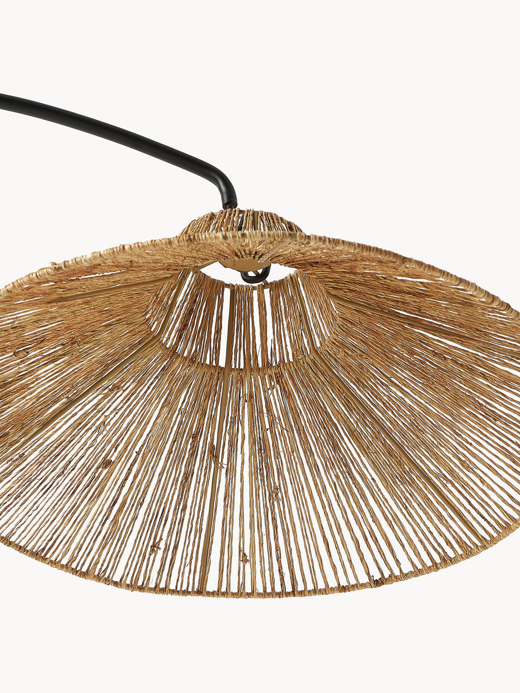 Lampadaire LED artisanale avec télécommande Archie, intensité ajustable - Brun, noir