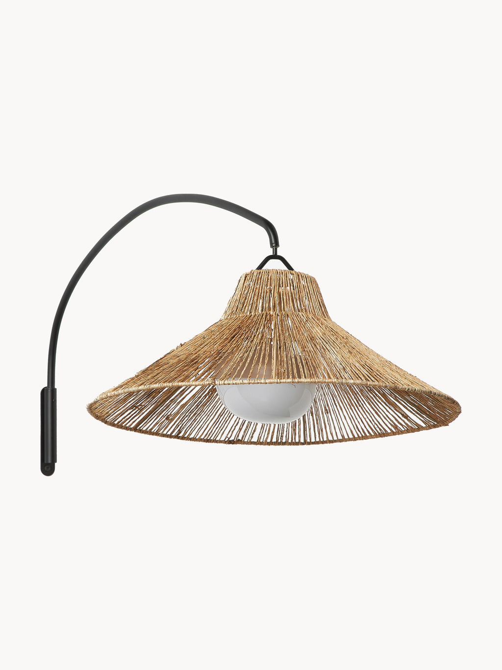 Lampadaire LED artisanale avec télécommande Archie, intensité ajustable - Brun, noir