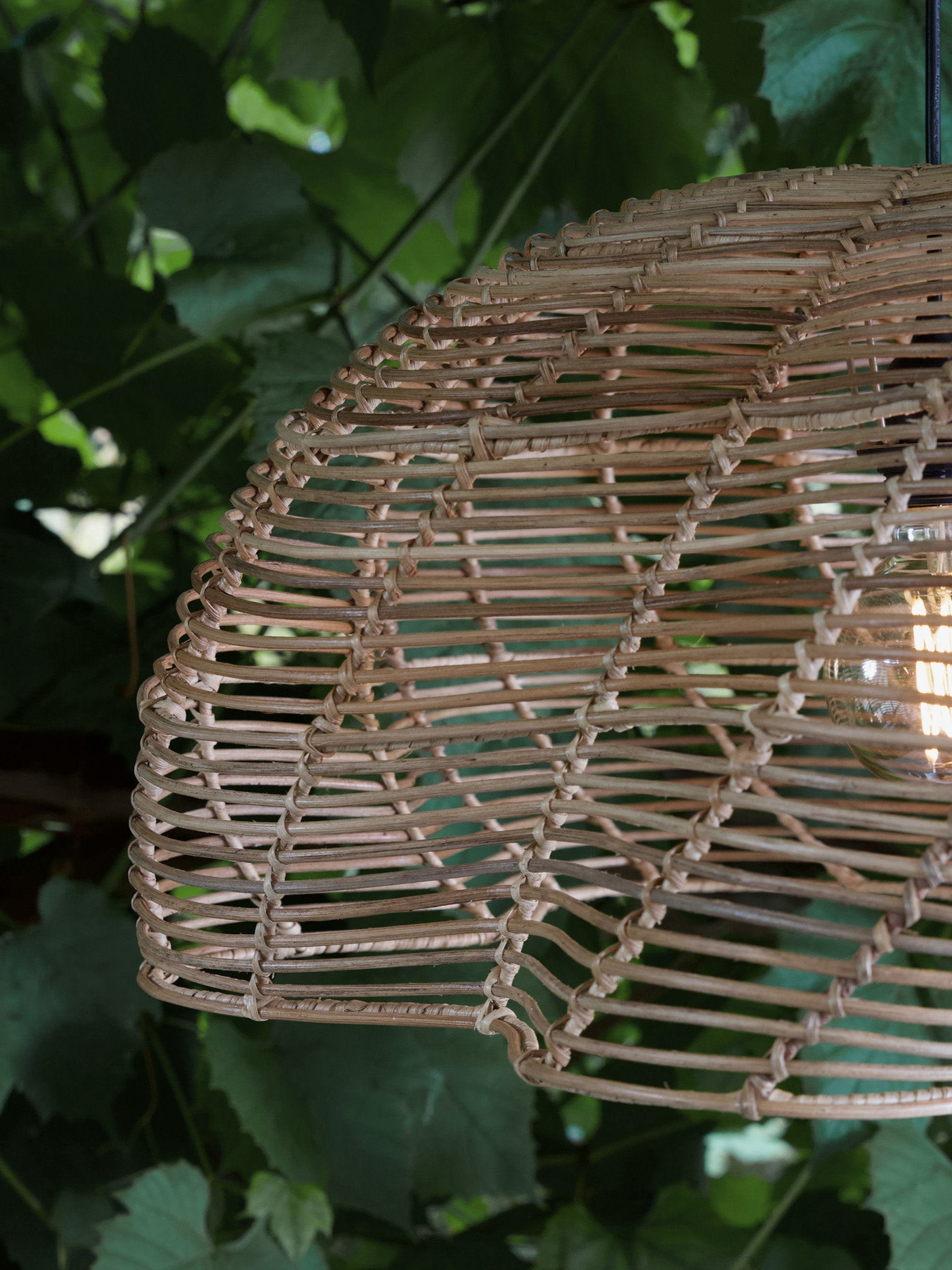 Suspension de jardin en rotin Llyr - Beige