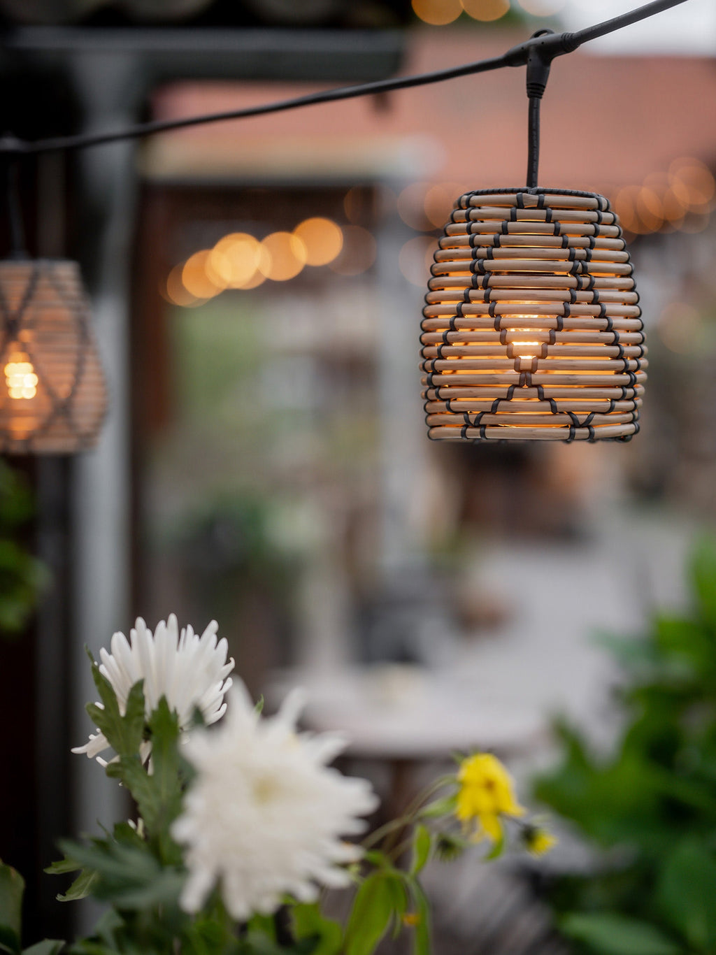 Guirlande lumineuse d'extérieur Heimo, 650 cm - Beige, noir