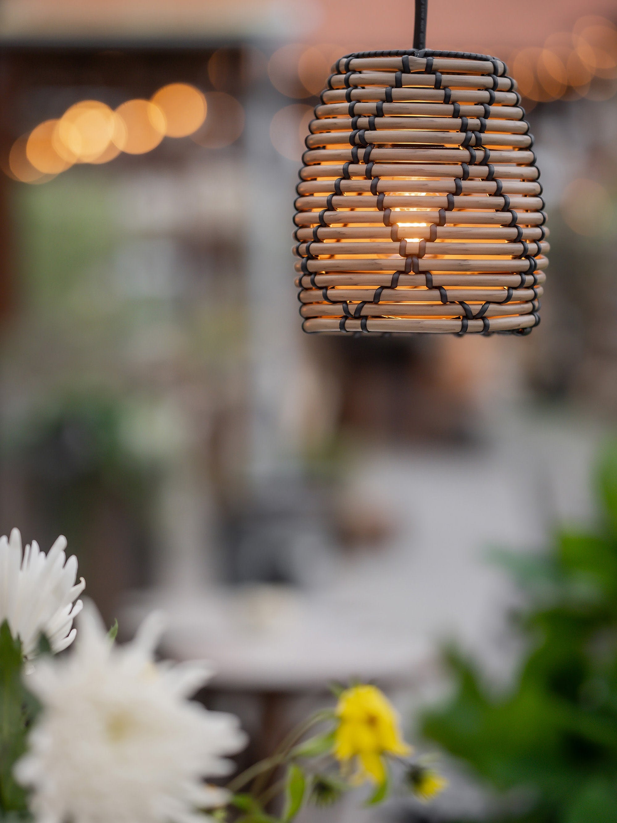 Suspension d'extérieur Heimo - Beige, noir