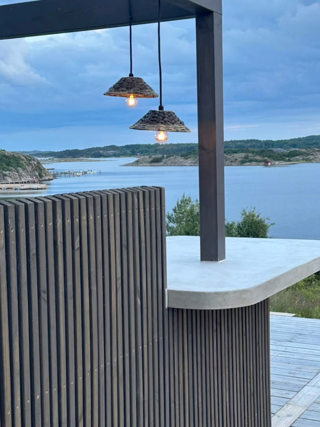 Petite suspension d'extérieur Horace - Taupe