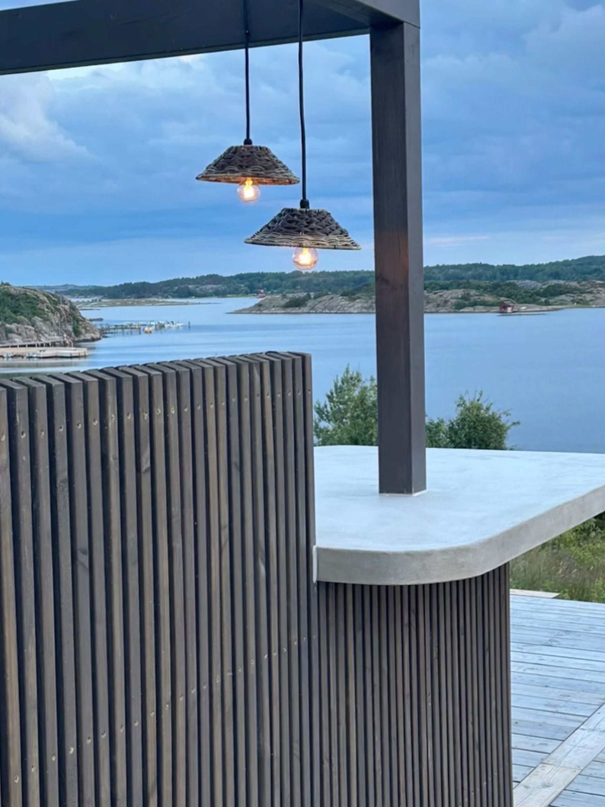 Petite suspension d'extérieur Horace - Taupe