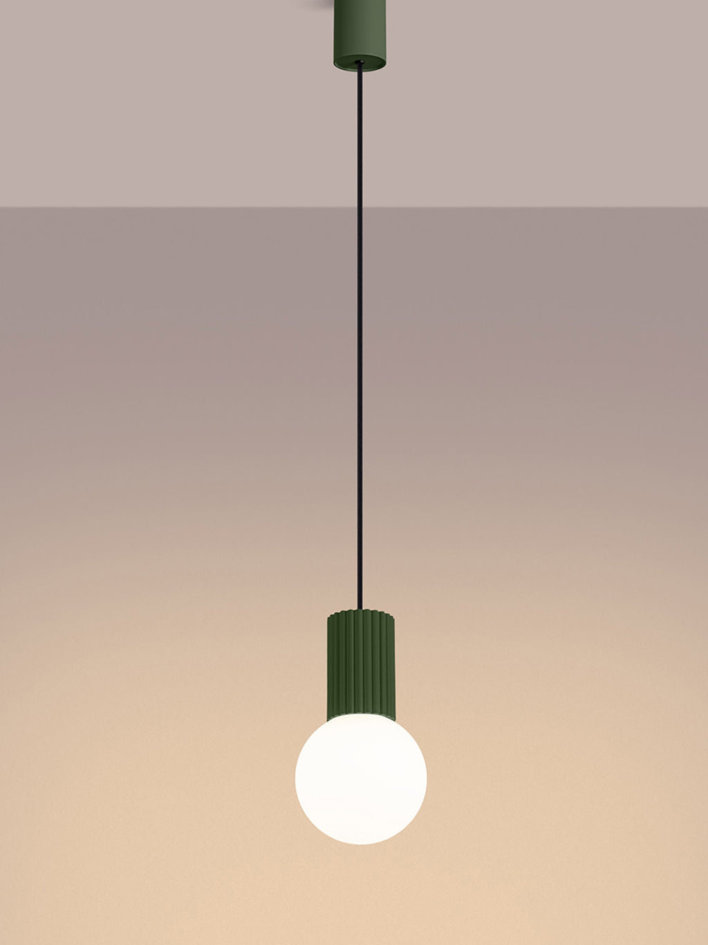 Petite suspension Draco - Vert olive