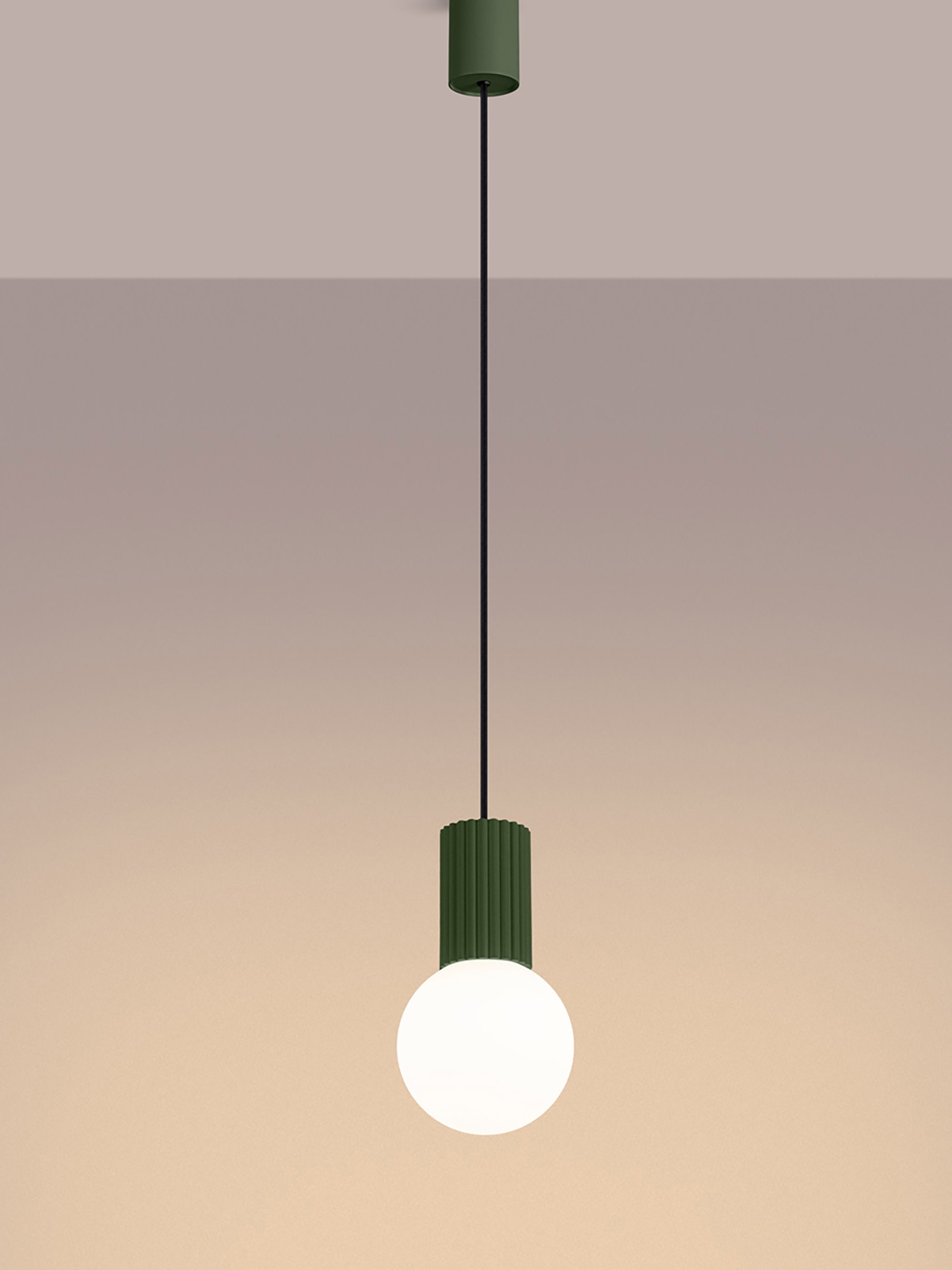 Petite suspension Draco - Vert olive