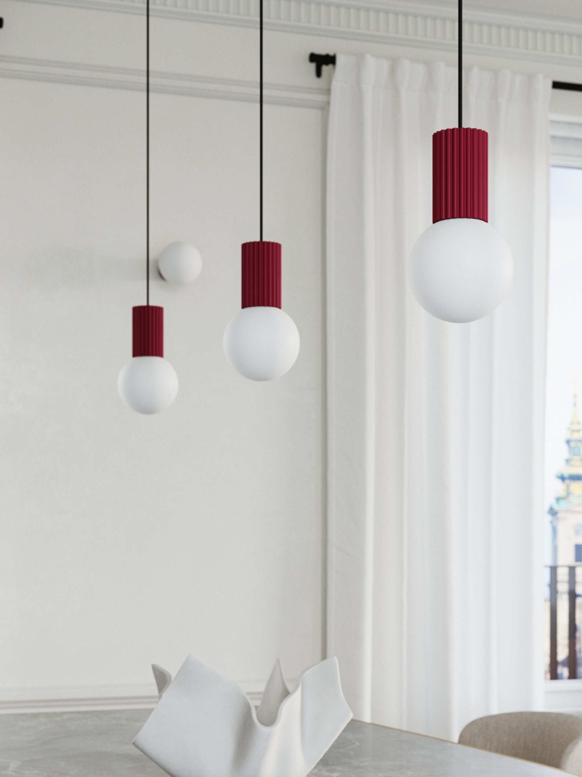 Petite suspension Draco - Lie de vin