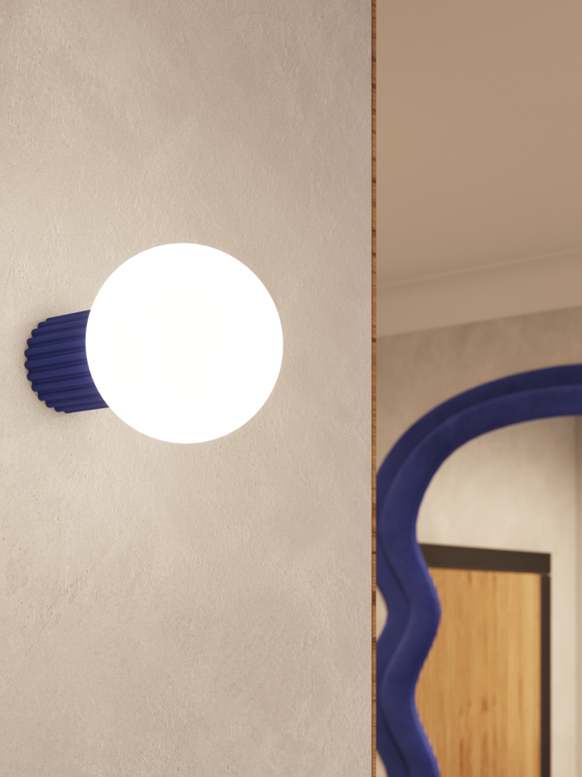 Petit spot plafond Draco - Bleu jeans