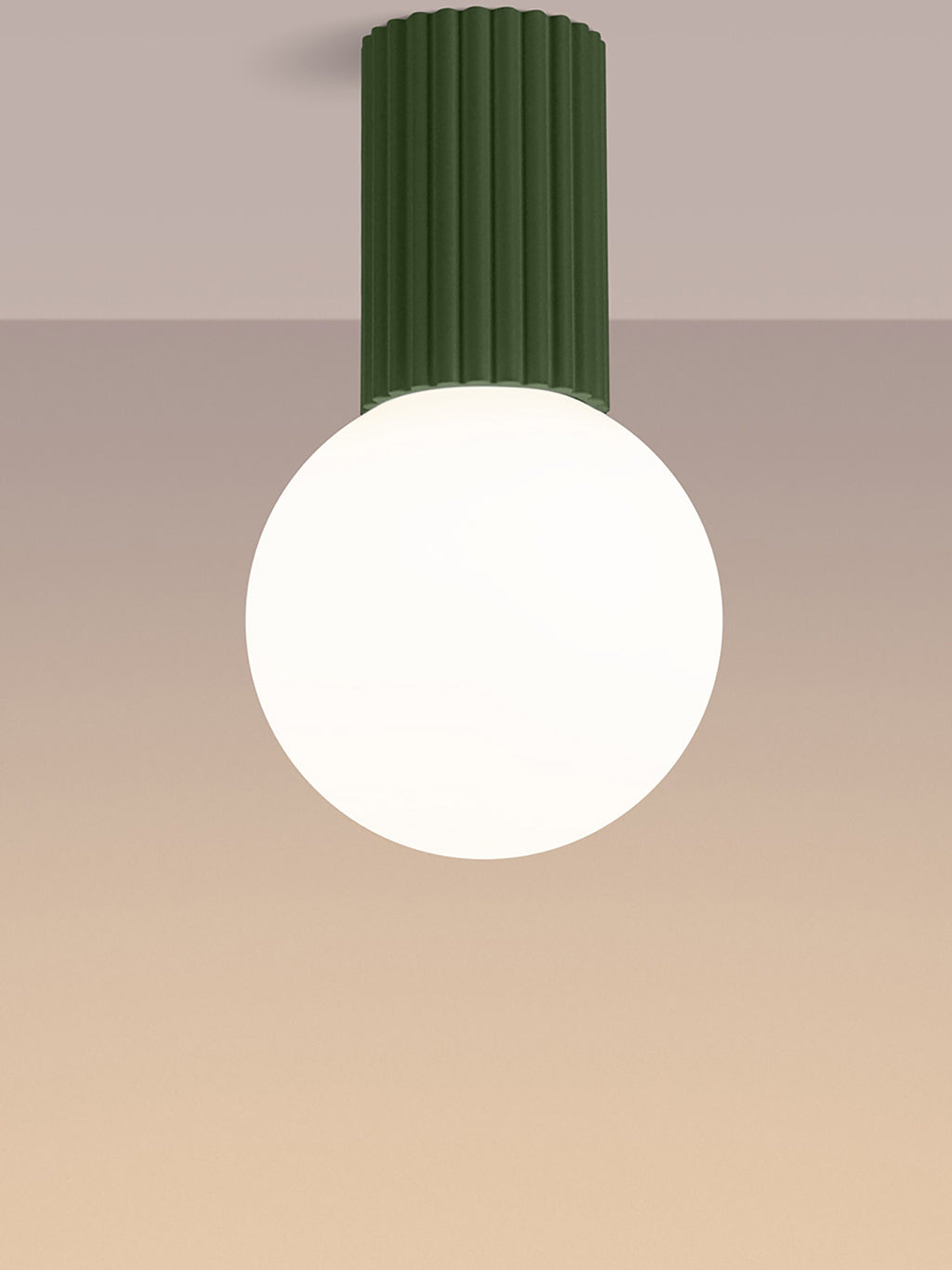 Petit spot plafond Draco - Vert olive