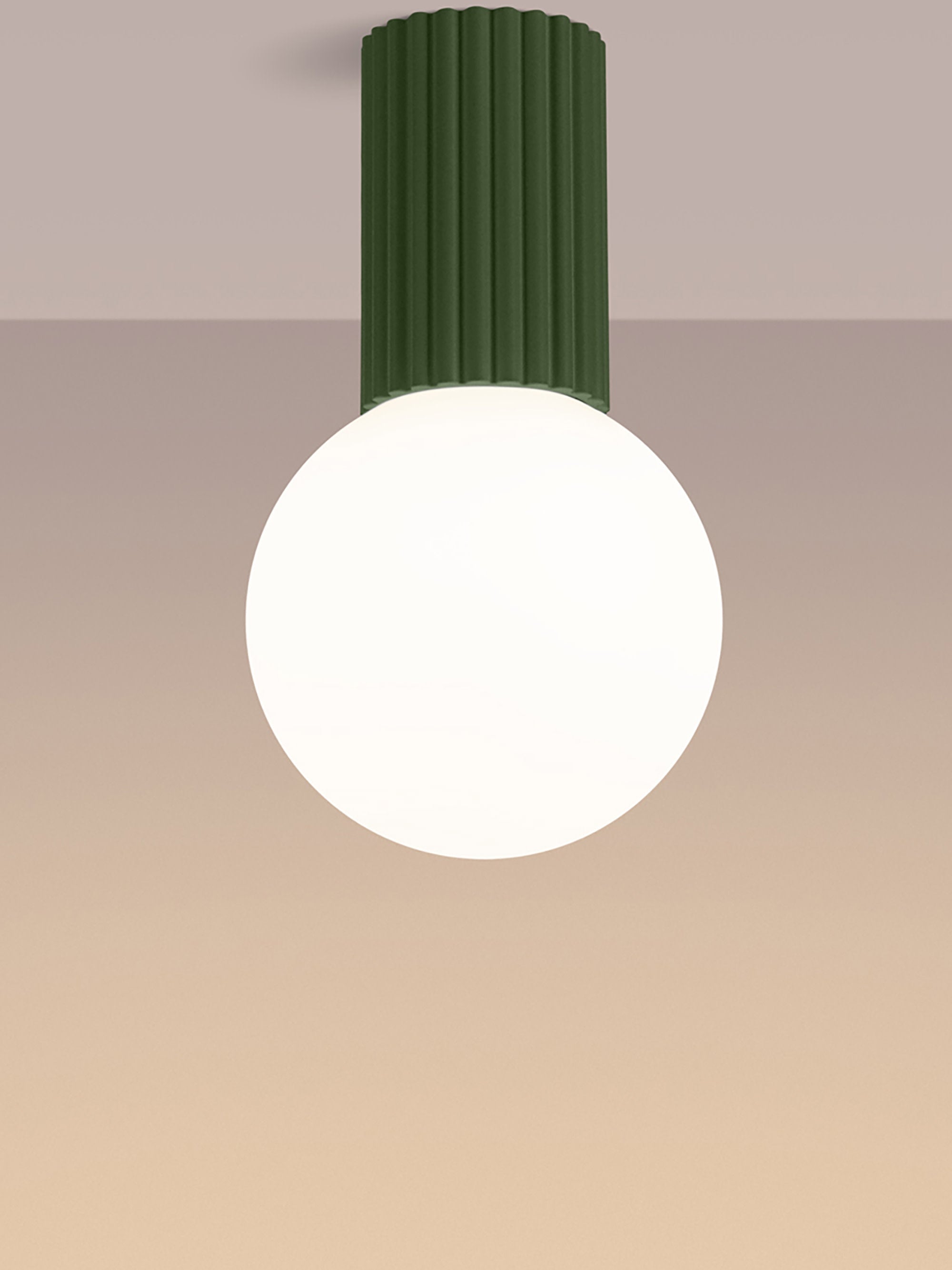 Petit spot plafond Draco - Vert olive