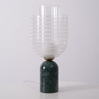 Lampe à poser moderne Banks en Marbre Vert et transparent