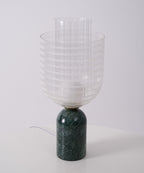 Lampe à poser moderne Banks en Marbre Vert et transparent