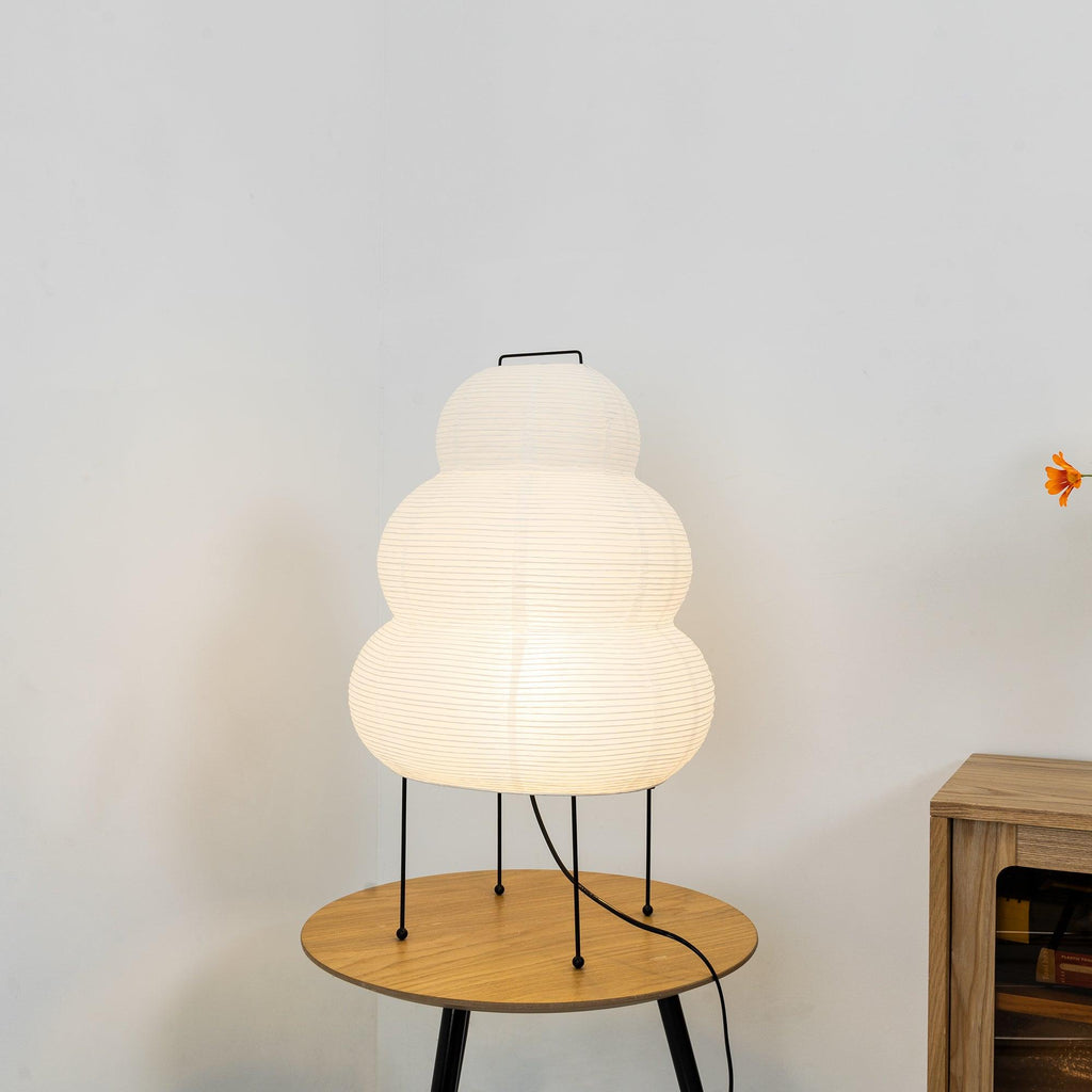 Lampe à poser moderne Fleming en papier Blanc
