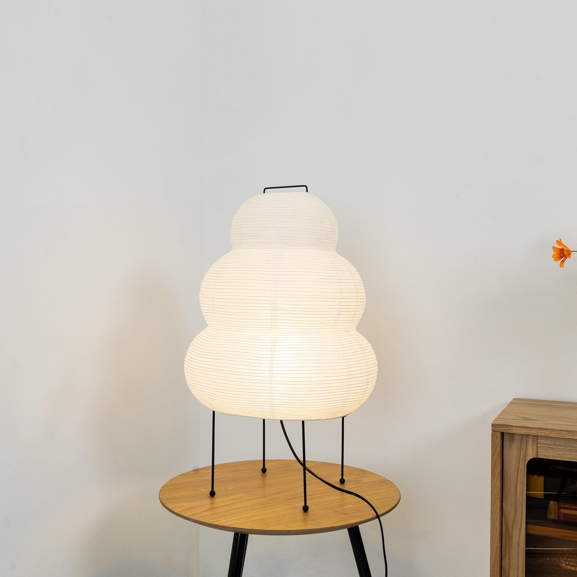 Lampe à poser moderne Fleming en papier Blanc