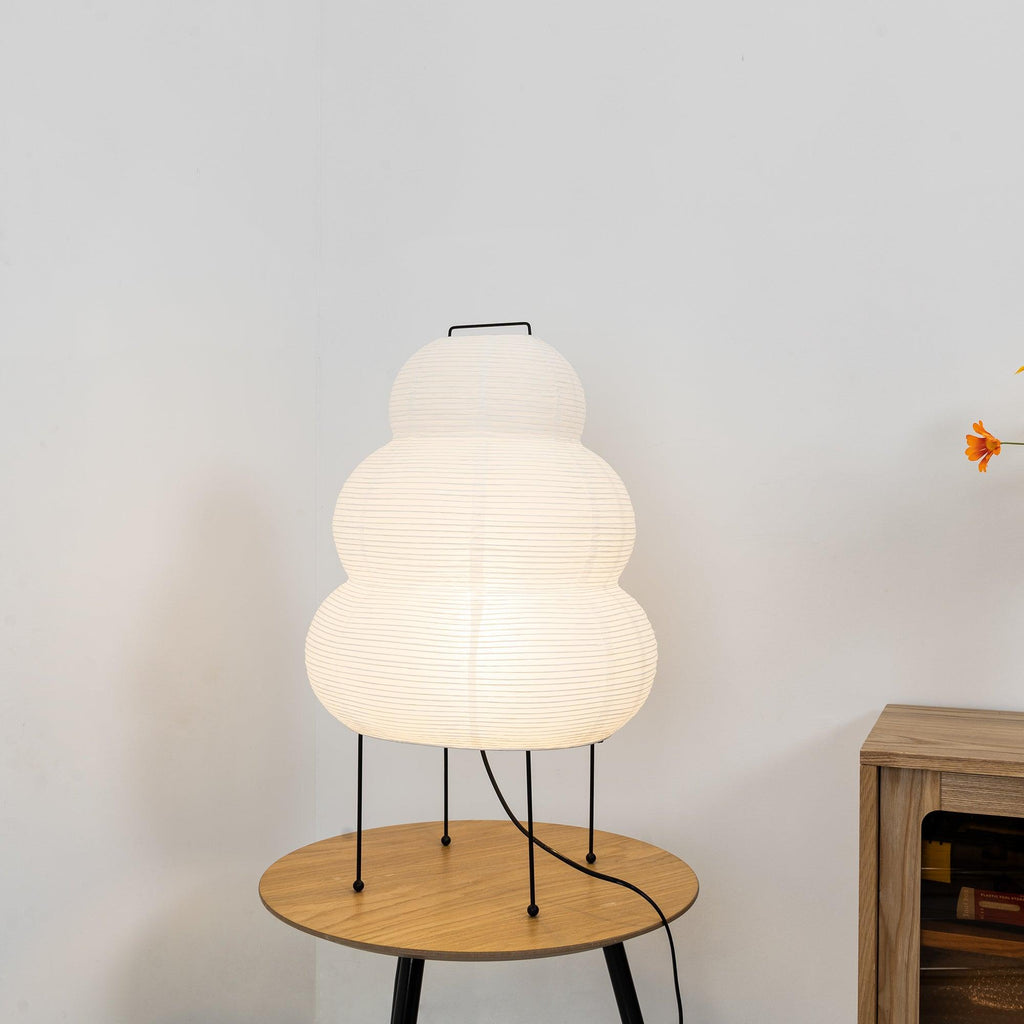 Lampe à poser moderne Fleming en papier Blanc