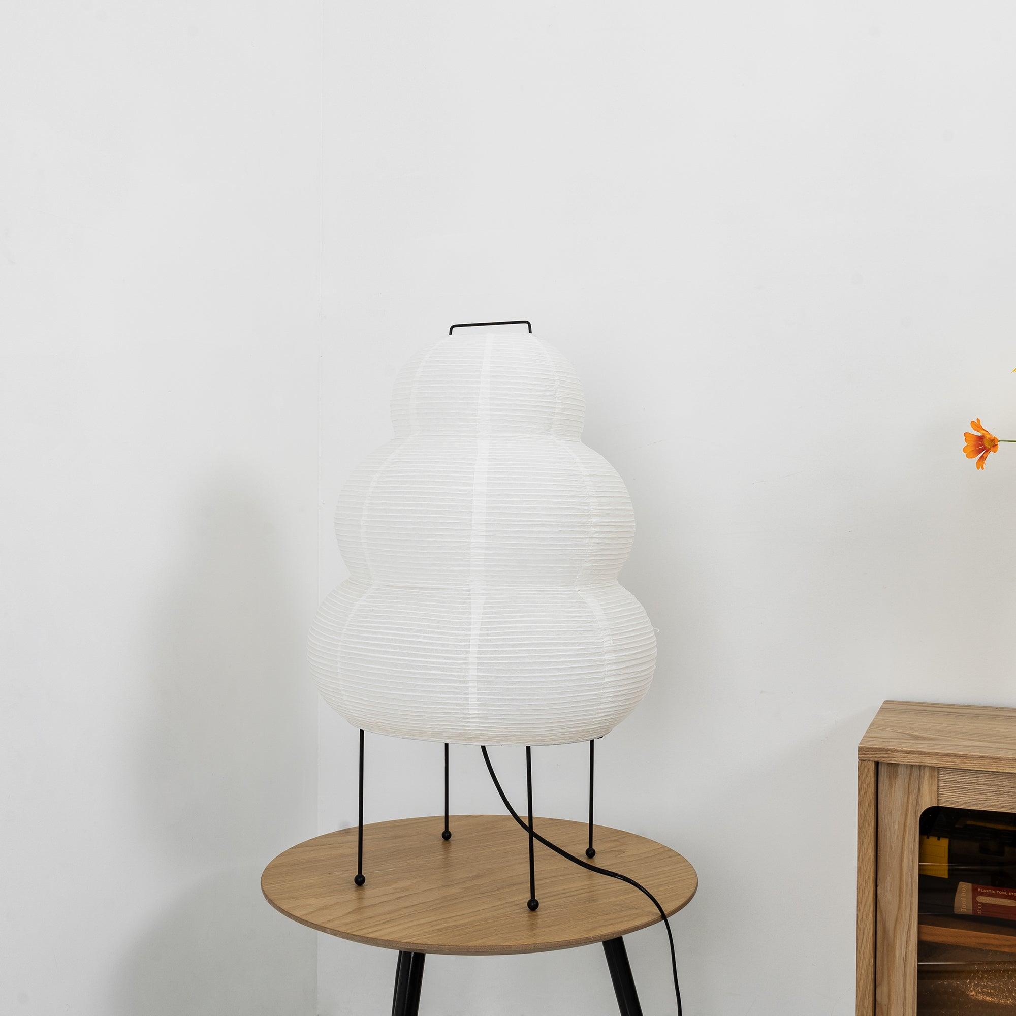 Lampe à poser moderne Fleming en papier Blanc
