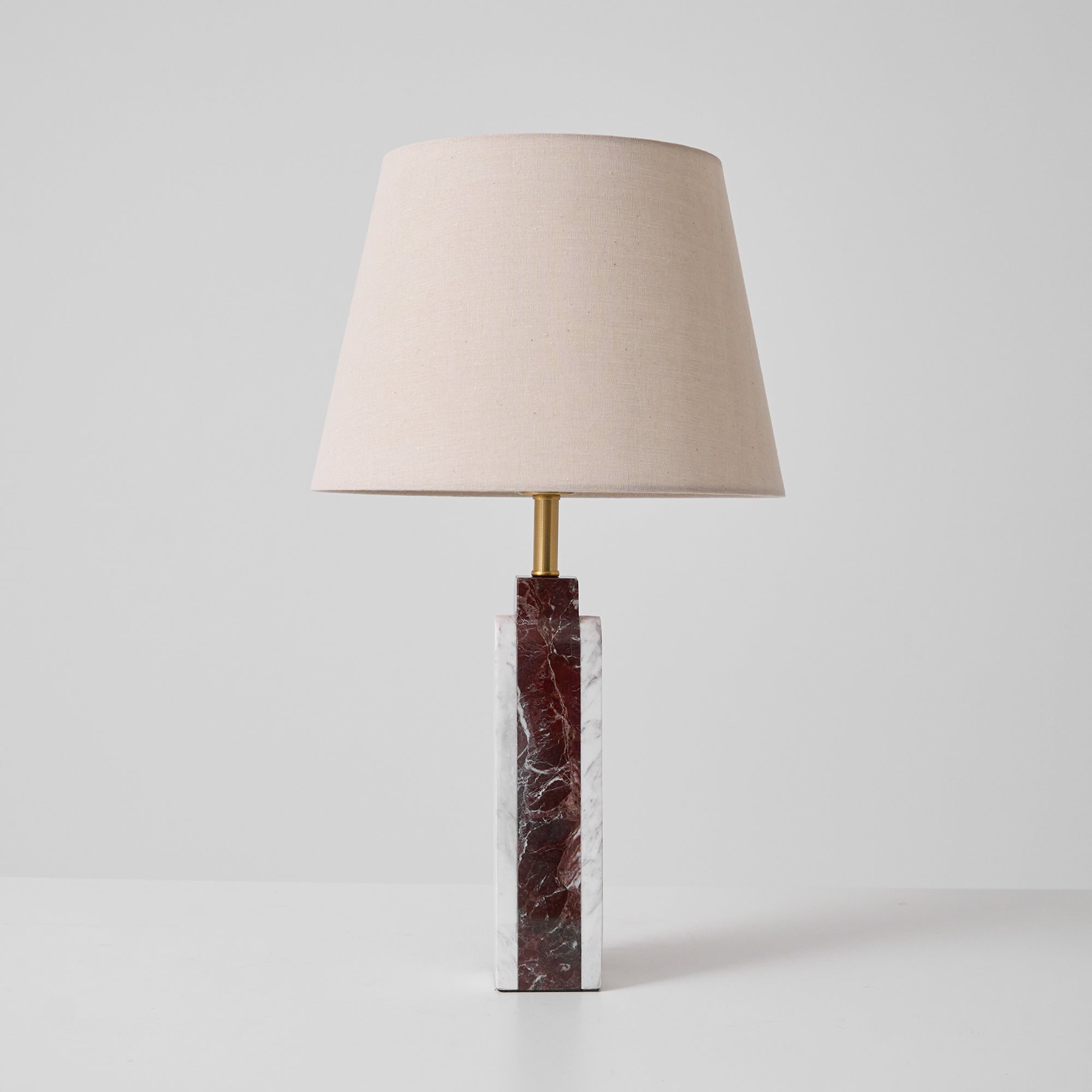 Lampe à poser moderne Steg en Foncé violet et blanc marbre