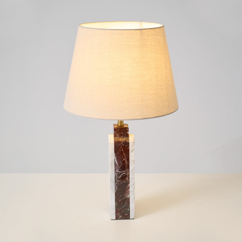 Lampe à poser moderne Steg en Foncé violet marbre