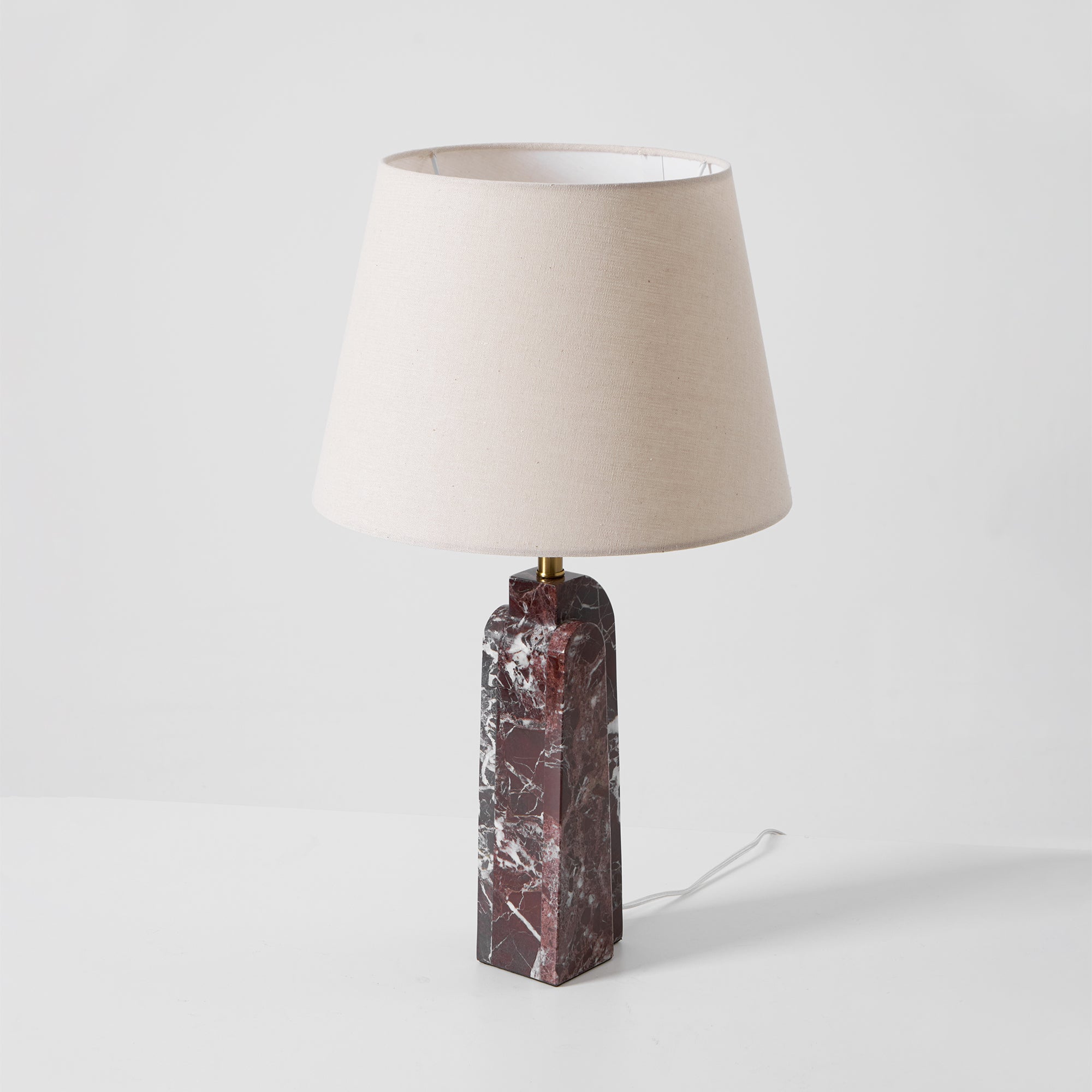 Lampe à poser moderne Steg en Foncé violet marbre
