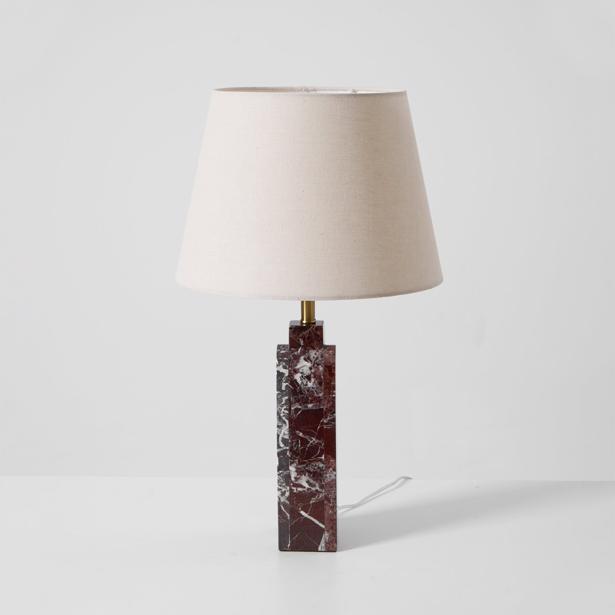 Lampe à poser moderne Steg en Foncé violet marbre